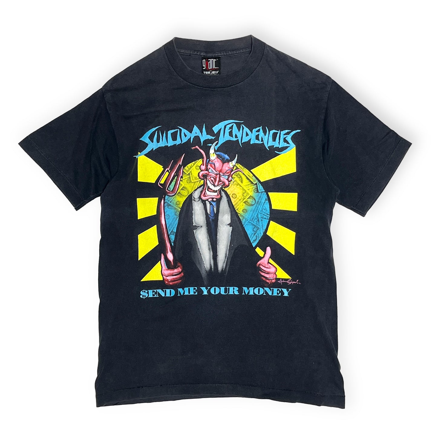 90's Giant Suicidal Tendencies "SEND ME YOUR MONEY" T Size (L)