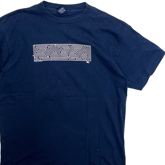 90's Old Stussy T "Maze" Size (XL)