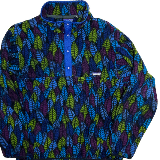 90's Patagonia Fleece Snap T "Leaf Pattern" Size (L)