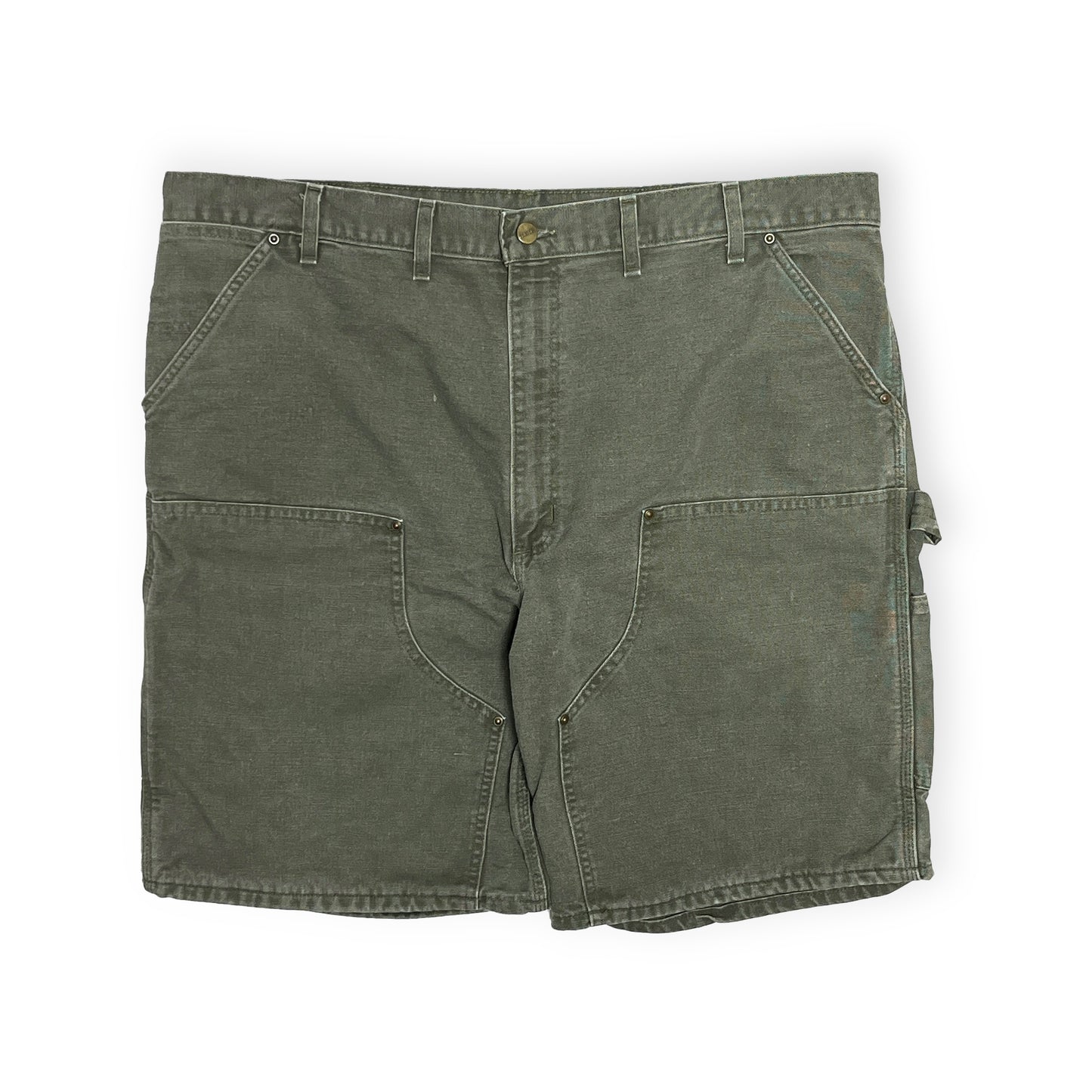 アメリカ製 Carhartt Duck オリジナル Shorts モスグリーン Size (W43)位