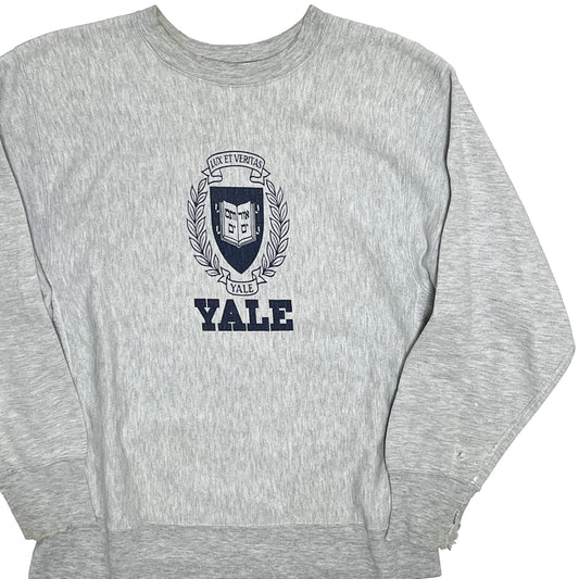 80's Champion プリントタグ R/W "YALE" Size (L) レア！