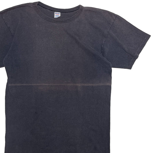 80's Champion トリコタグ Blank T ブラック Size (L)