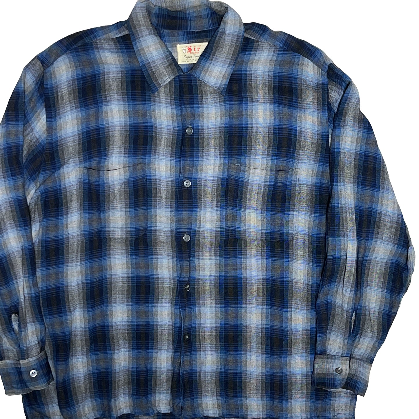 60's Sir Rayon L/S SH オンブレ Size (XL) ビッグサイズ！