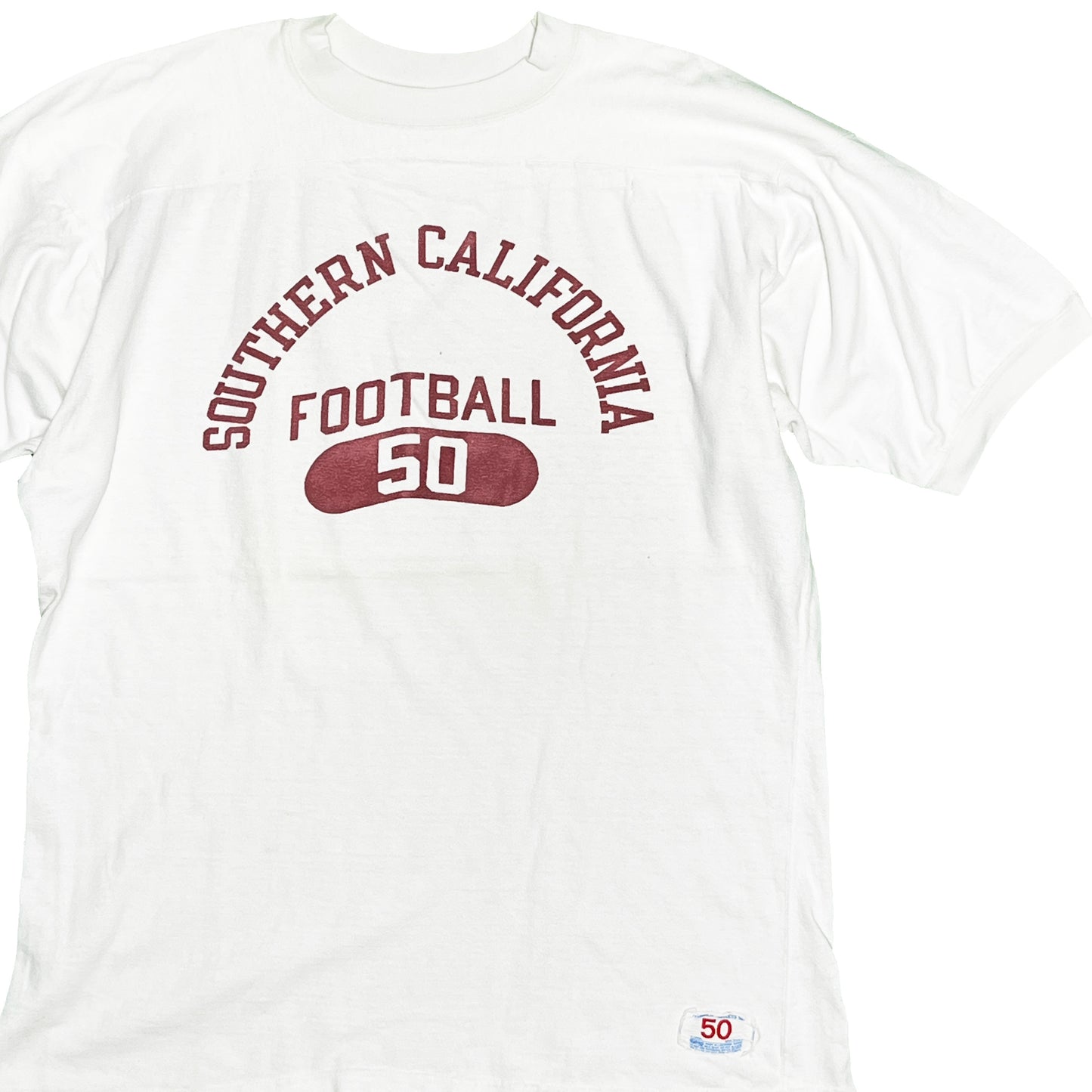 70's Champion プロダクツタグ Football T 3段染み込み Size (50) レア！