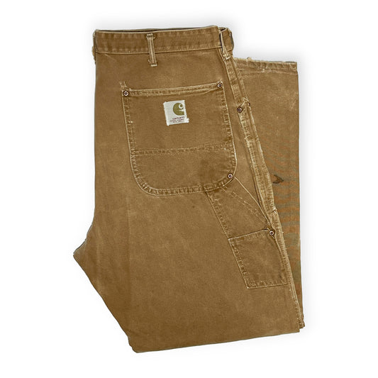 60s カーハート Carhartt ダブルニー ダックペインターパンツ デカCボタン W36.5 平置き ダックペイント カールバックポケット Cボタン