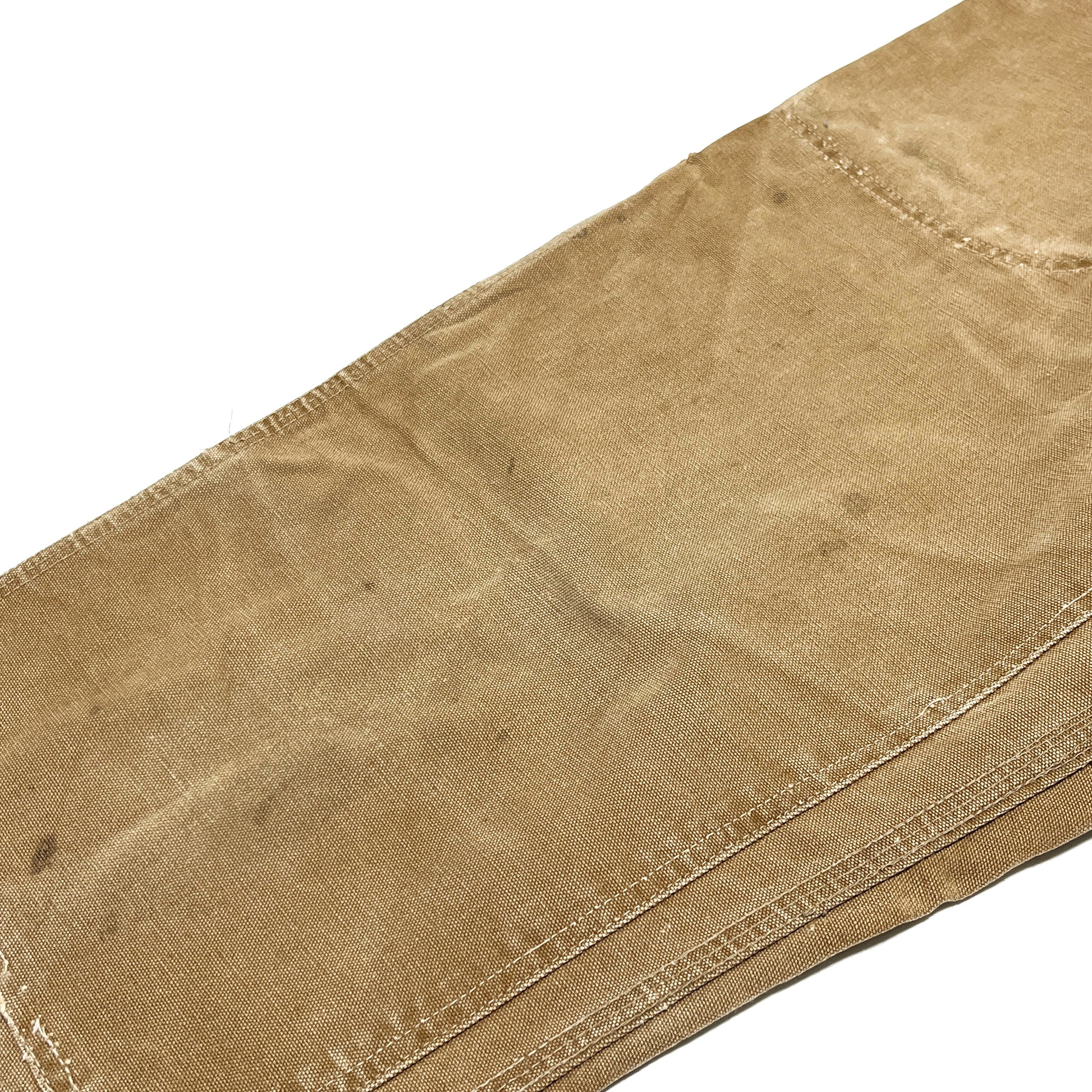 60s カーハート Carhartt ダブルニー ダックペインターパンツ デカCボタン W36.5 ディテール 2 素材の質感 汚れ
