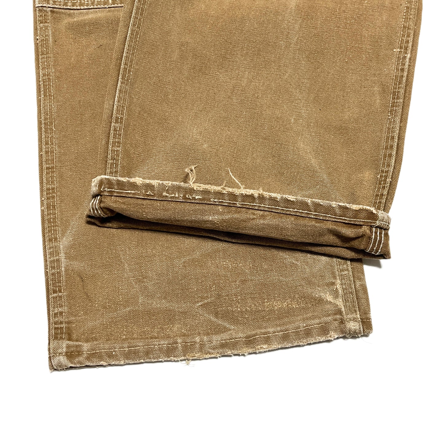 60s カーハート Carhartt ダブルニー ダックペインターパンツ デカCボタン W36.5 ディテール 5 素材の質感 汚れ
