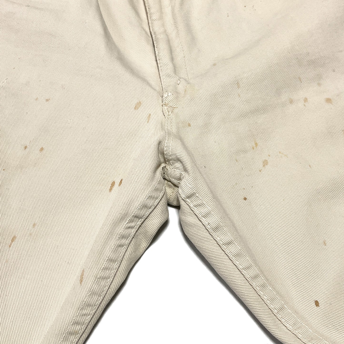 60s〜 Levi's 白タブ Big-E カツラギ PT W31.5 L28 ディテール 1 縫い目 素材の質感