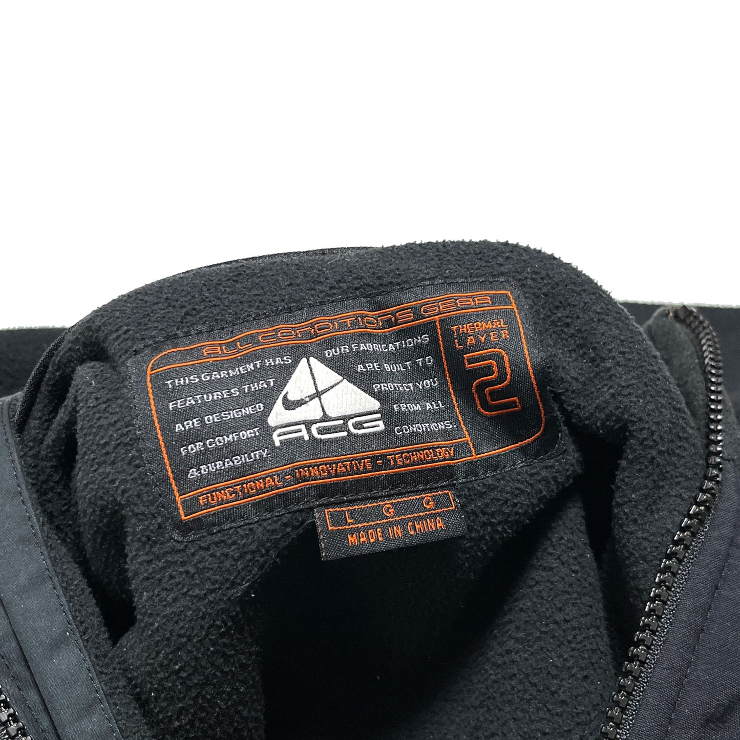 90's NIKE ACG Fleece Zip JKT ブラック Size (L)
