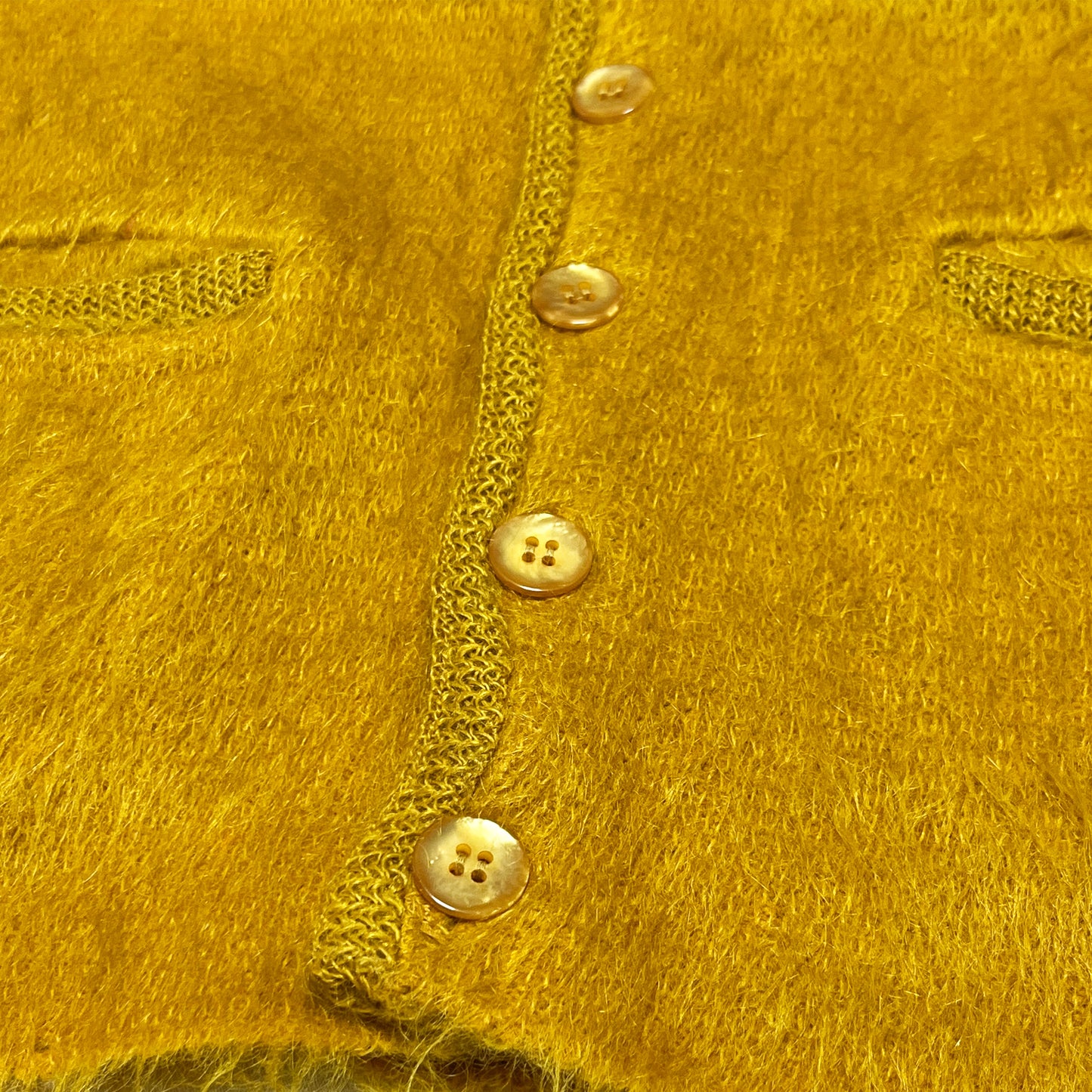 60's CAMPUS Mohair Cardigan マスタード Size (L)
