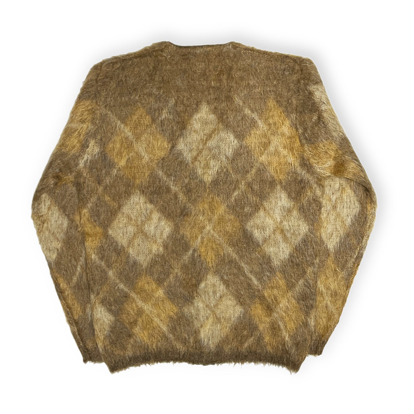 60's McGregor Argyle Mohair Cardigan "Powder Snow" Size (M)