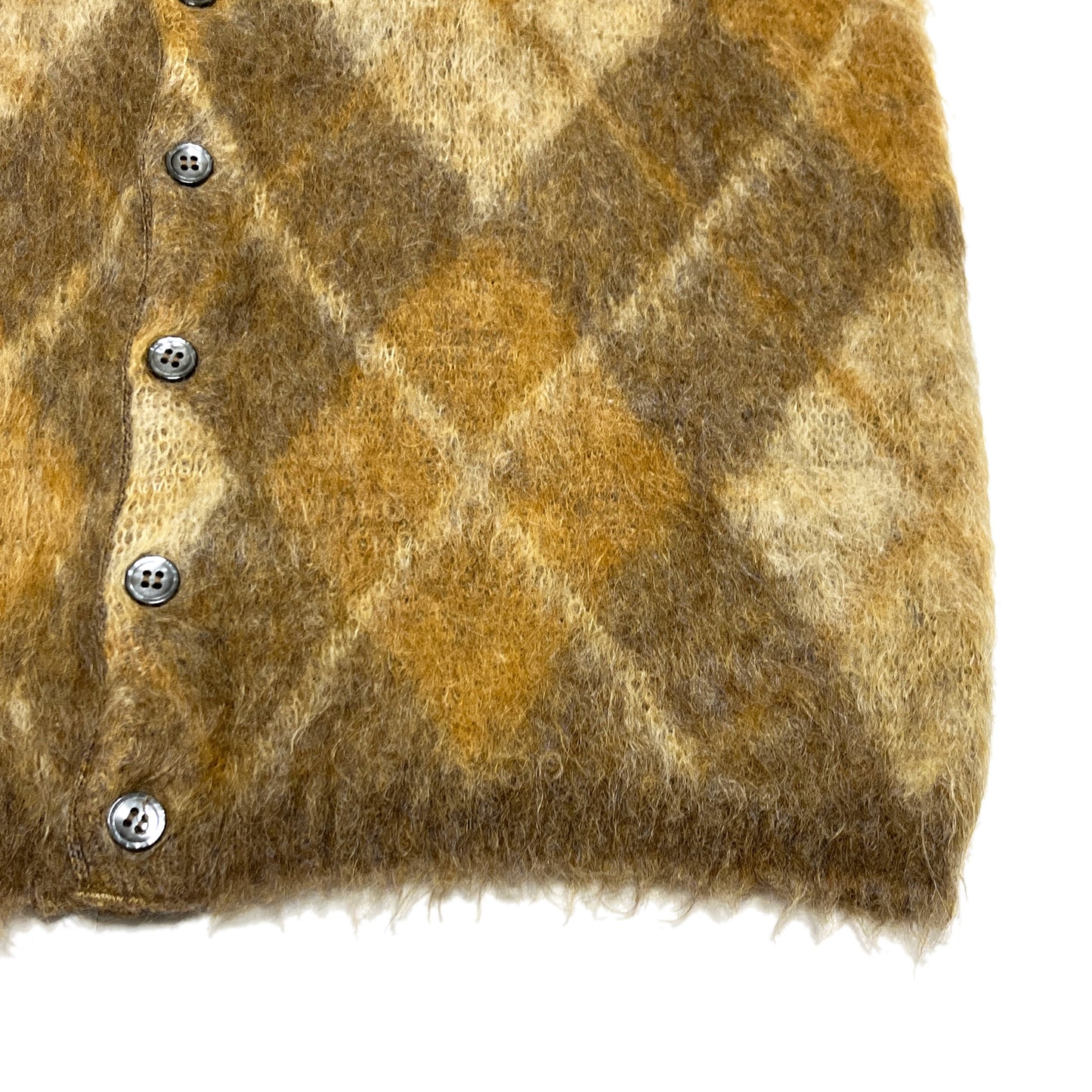 60's McGregor Argyle Mohair Cardigan "Powder Snow" Size (M)