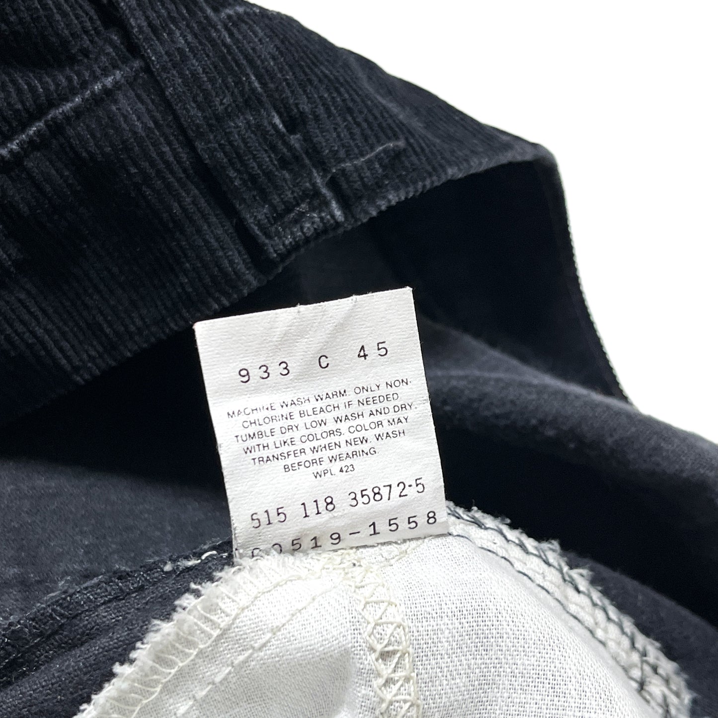 90's Levi's 519 Black Cords PT Size (W35 L30)位