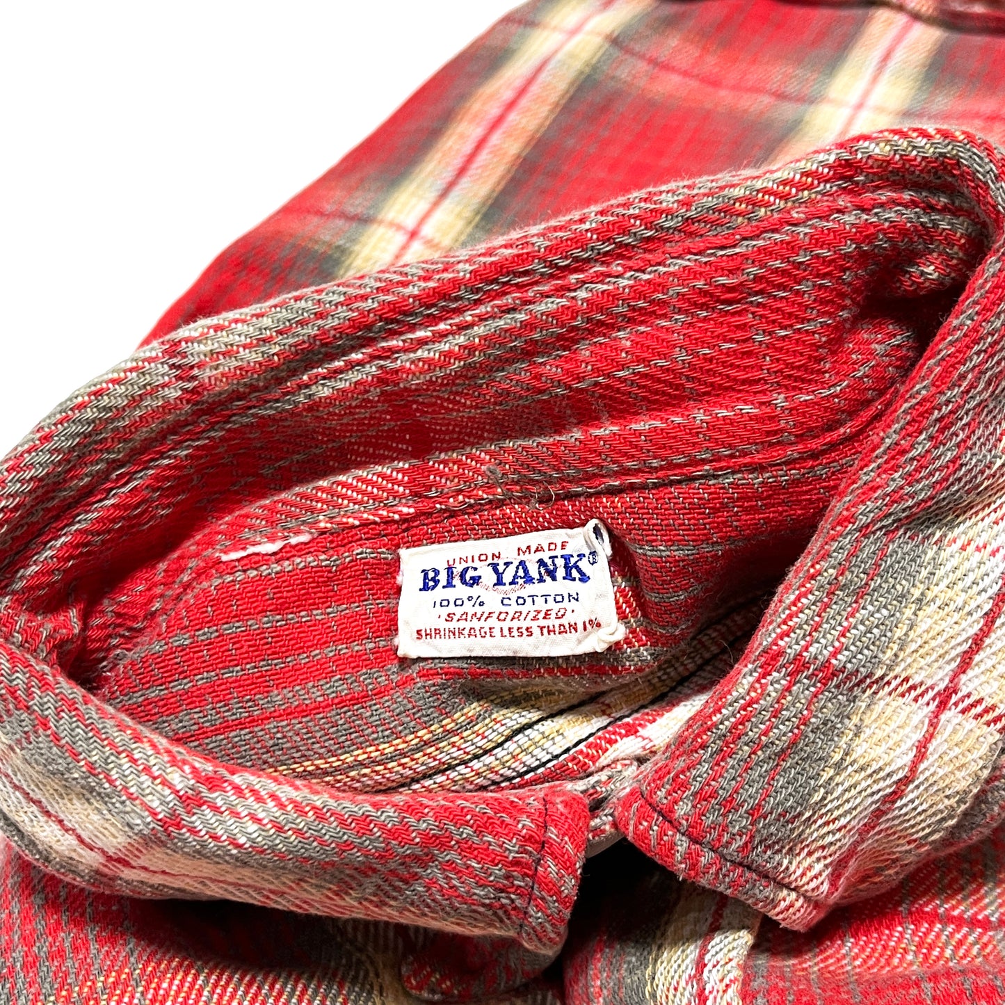 60's BIG YANK Nel SH マチ付き 好配色チェック Size (L)位