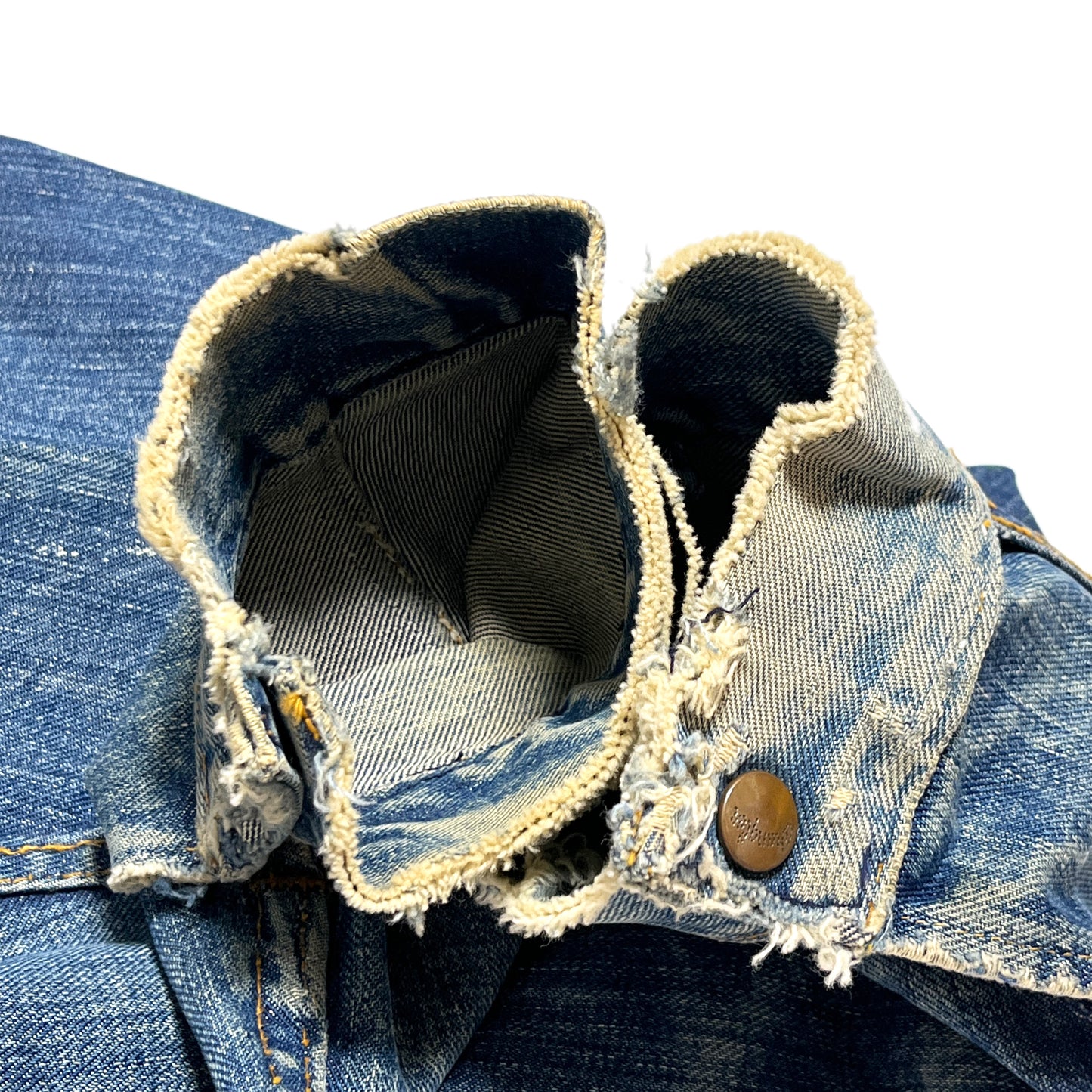 60s Wrangler 111MJ Denim JKT 46 超ビッグサイズ ディテール 3 ボタン 縫い目 素材感