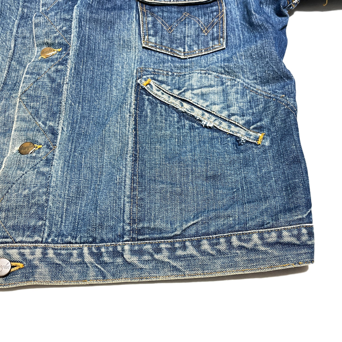 60s Wrangler 111MJ Denim JKT 46 超ビッグサイズ ディテール 8 ボタン 縫い目 素材感