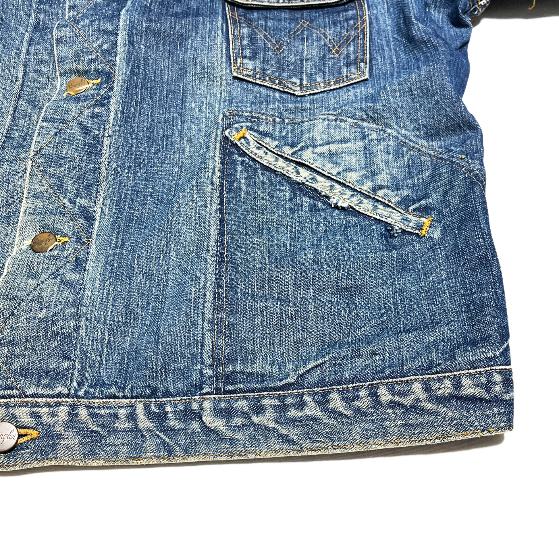 60s Wrangler 111MJ Denim JKT 46 超ビッグサイズ ディテール 8 ボタン 縫い目 素材感
