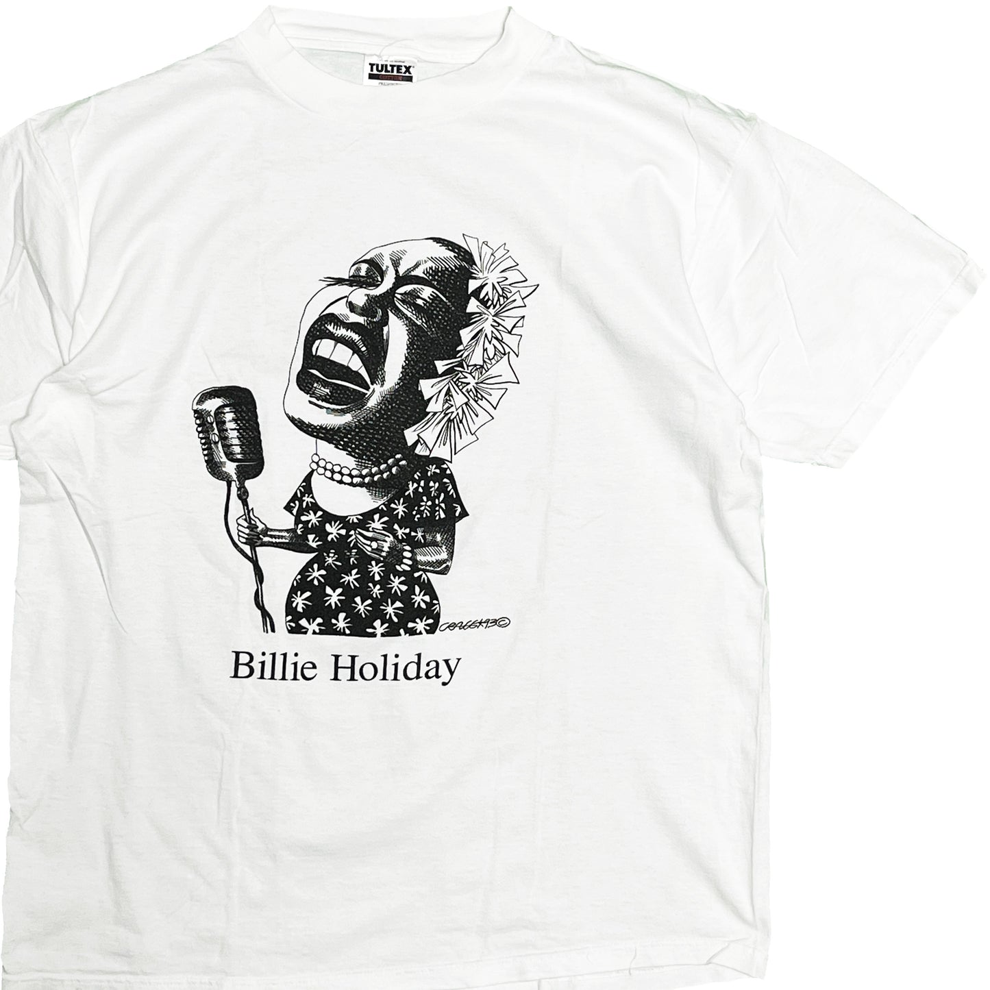 90's TULTEX Largely Literary Series "Bille Holiday" T Size (XL)