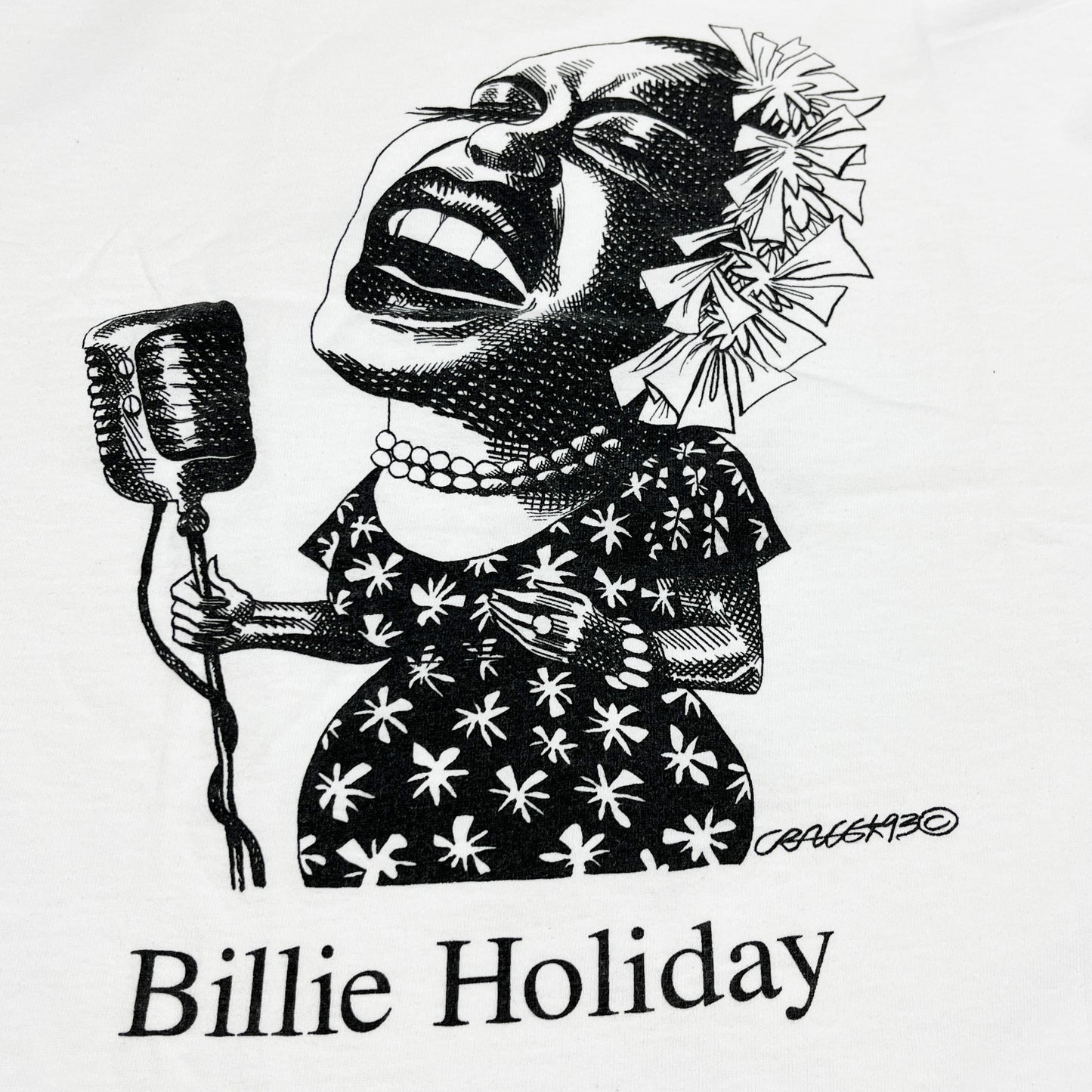 90's TULTEX Largely Literary Series "Bille Holiday" T Size (XL)