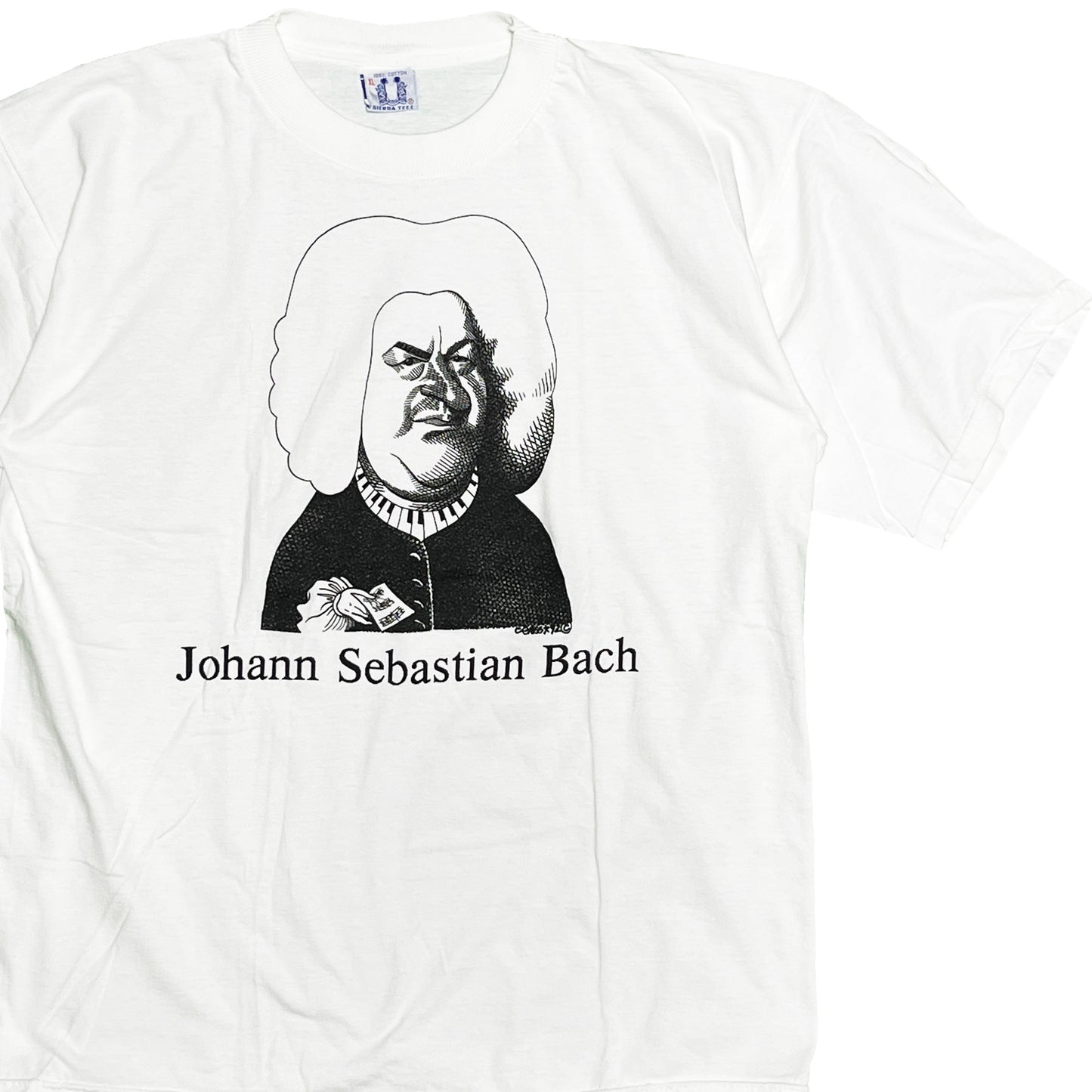90's SIERRA TEEZ Largely Literary Series "Johann Sebastian Bach" T Size (XL)
