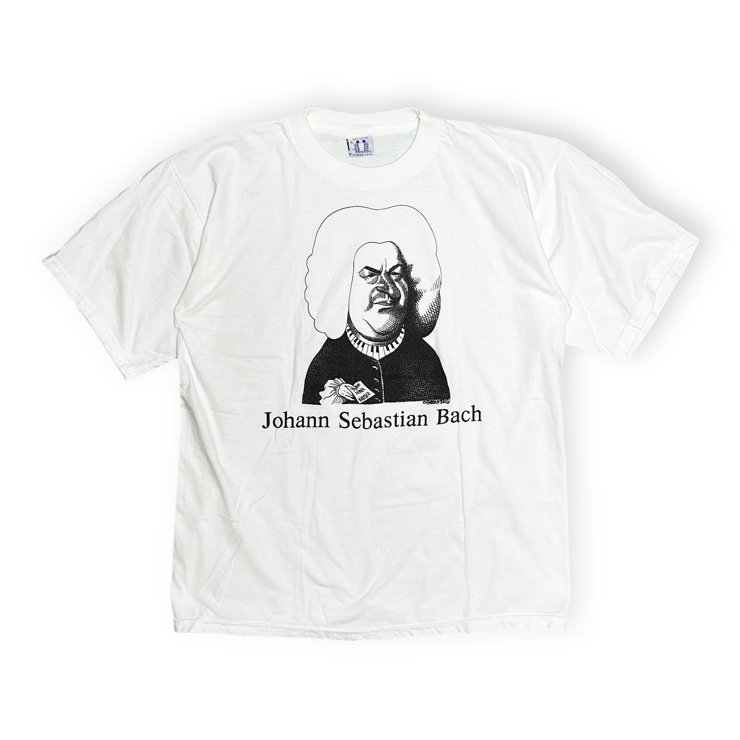 90's SIERRA TEEZ Largely Literary Series "Johann Sebastian Bach" T Size (XL)