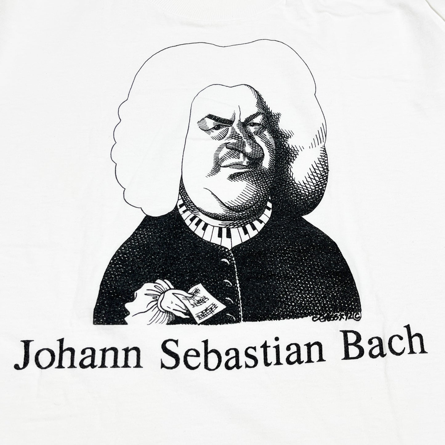 90's SIERRA TEEZ Largely Literary Series "Johann Sebastian Bach" T Size (XL)