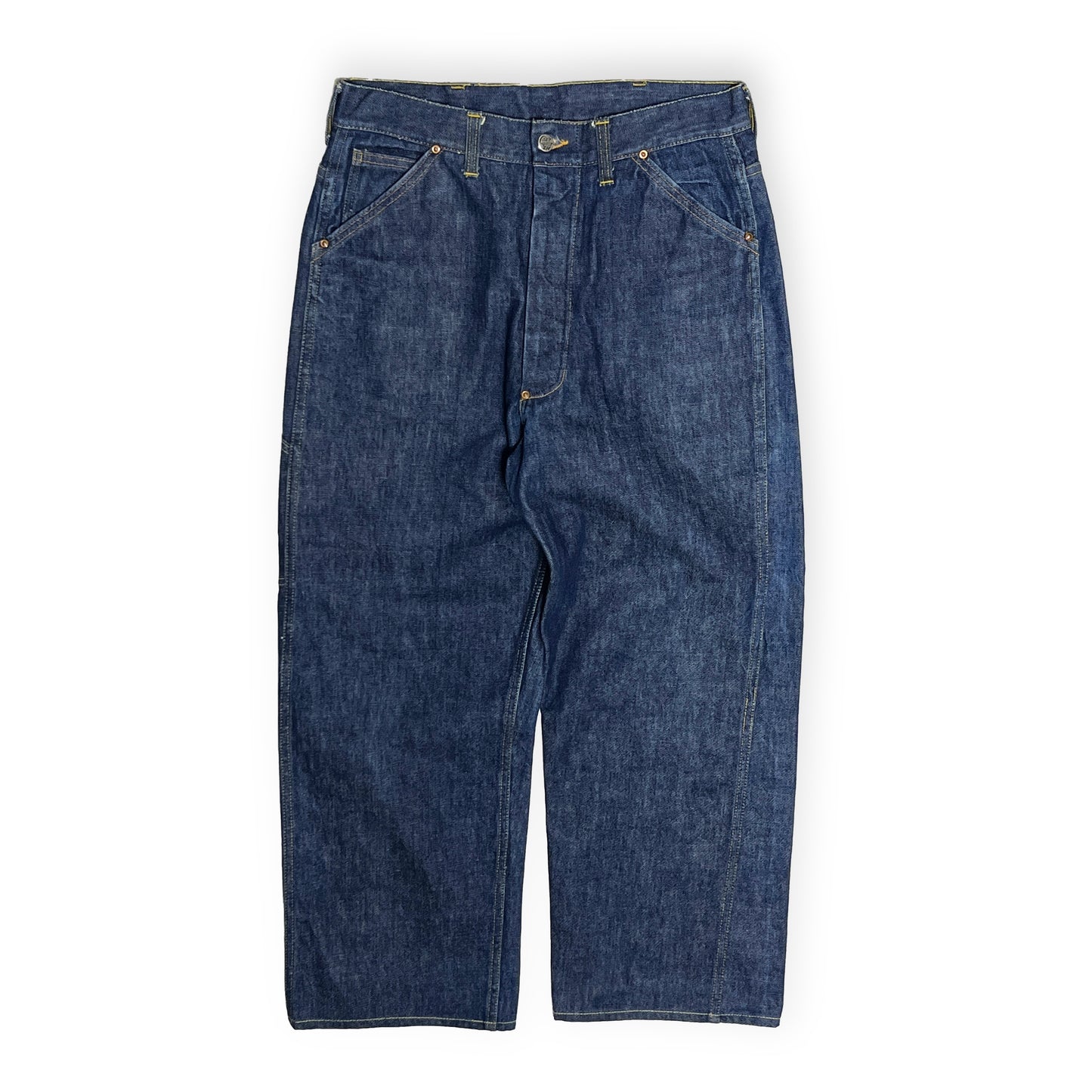 50's Can't Bust'em Denim PT ボタンフライ 濃紺 Size (W32 L26.5) レア！