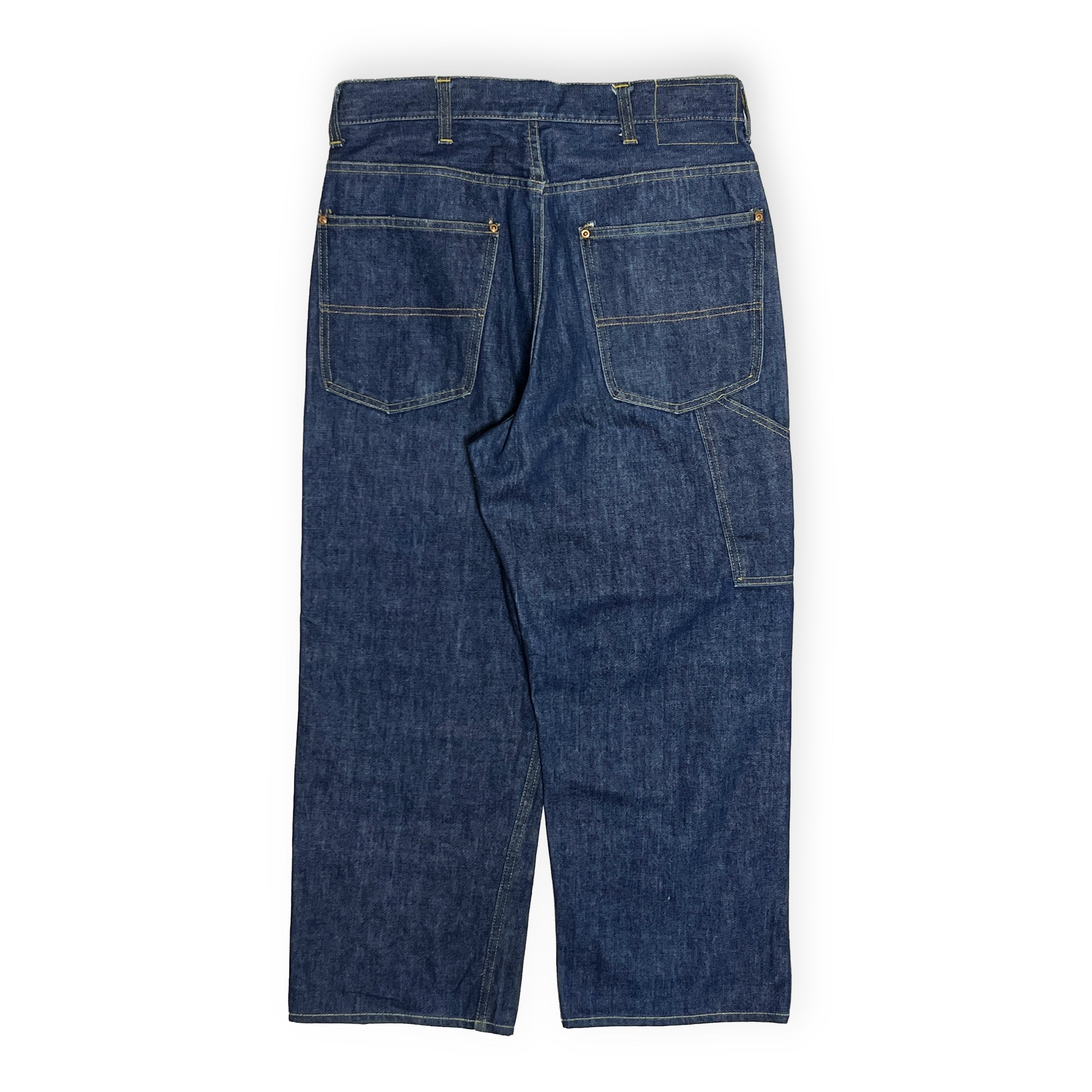 50s キャントバステム ボタンフライ 濃紺 デニムパンツ W32L26.5
