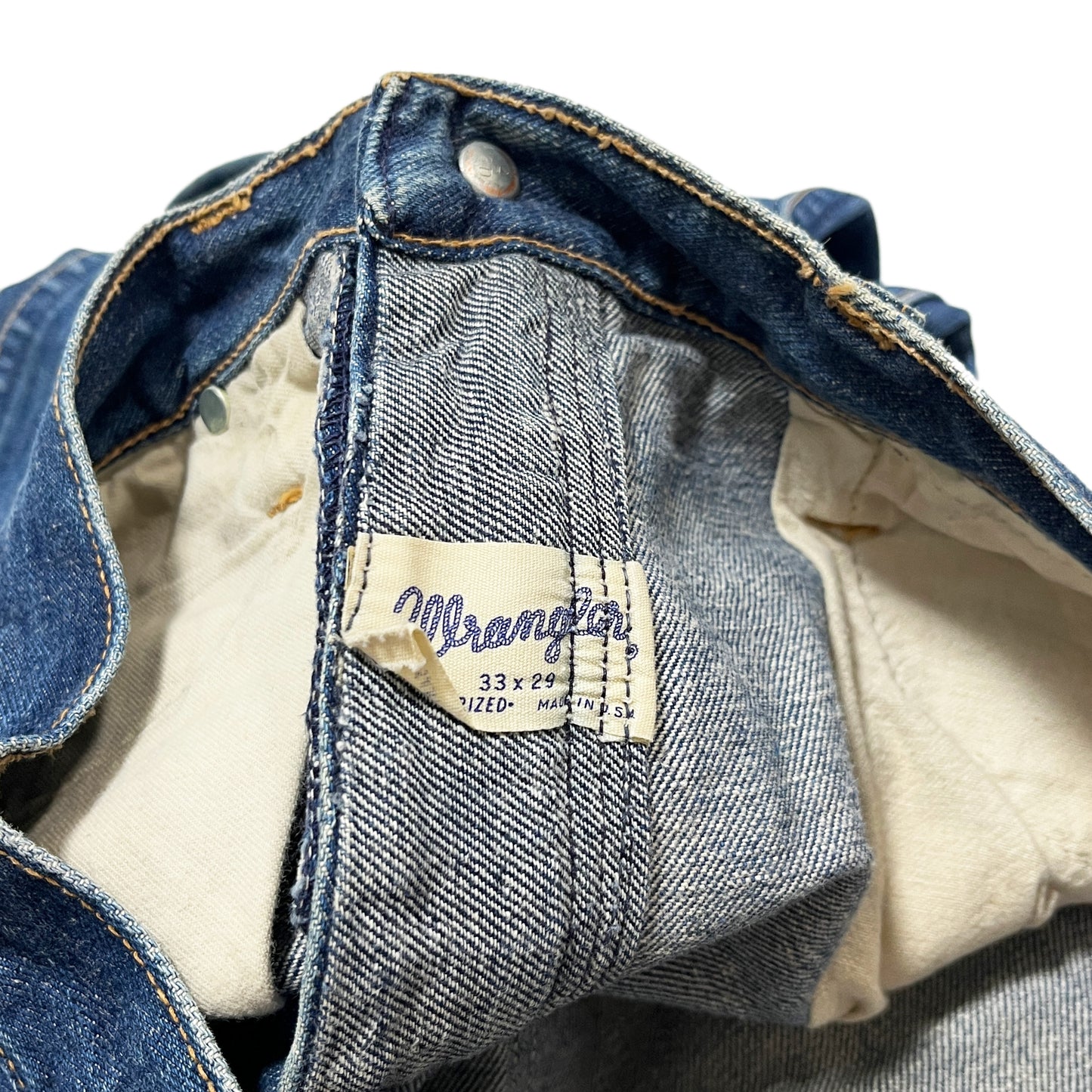 70s Wrangler 11MWZ Denim PT 良雰囲気 W31 L26 ブランドタグ 内側タグ サイズ表記