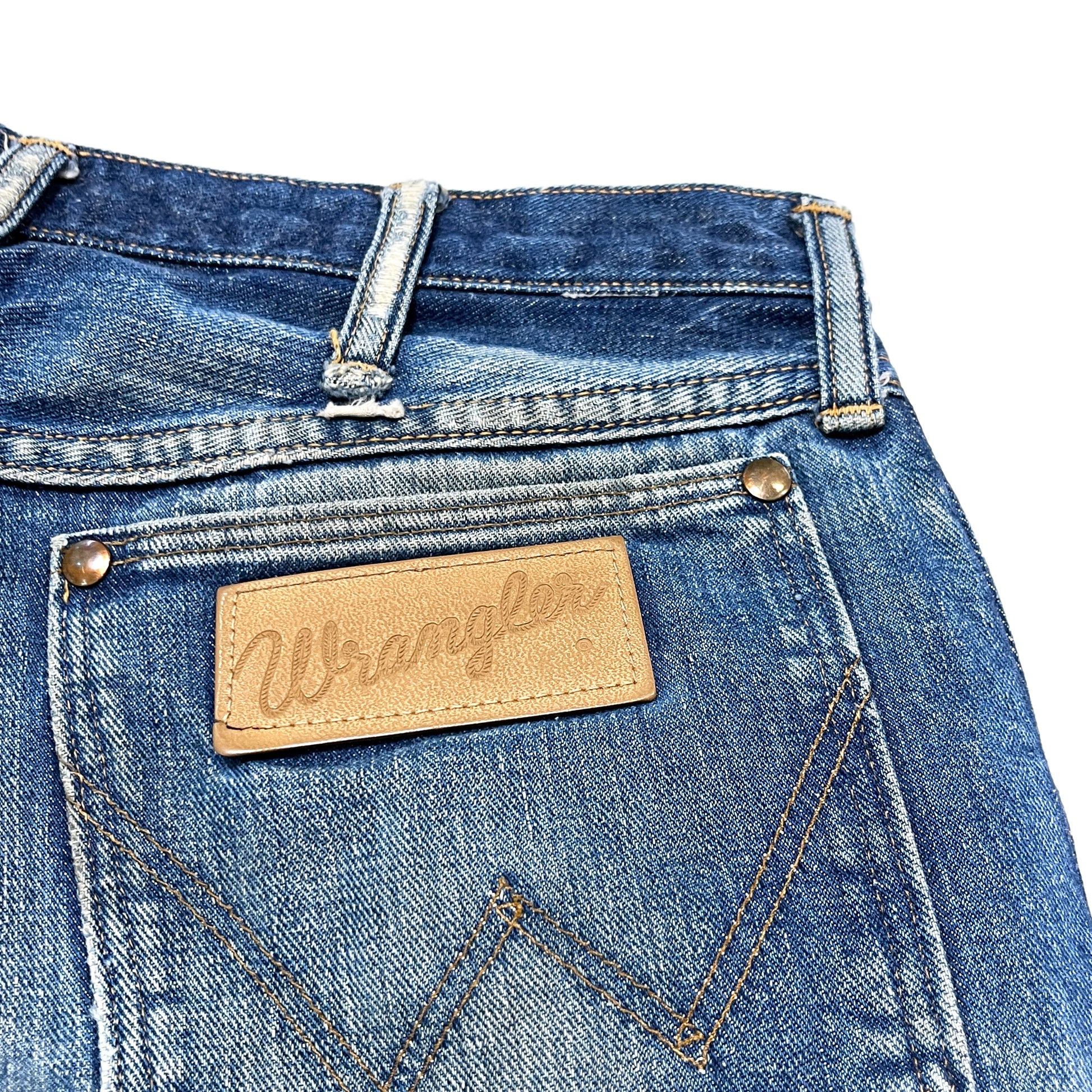 70s Wrangler 11MWZ Denim PT 良雰囲気 W31 L26 ブランドタグ 後ポケットタグ Wranglerロゴ