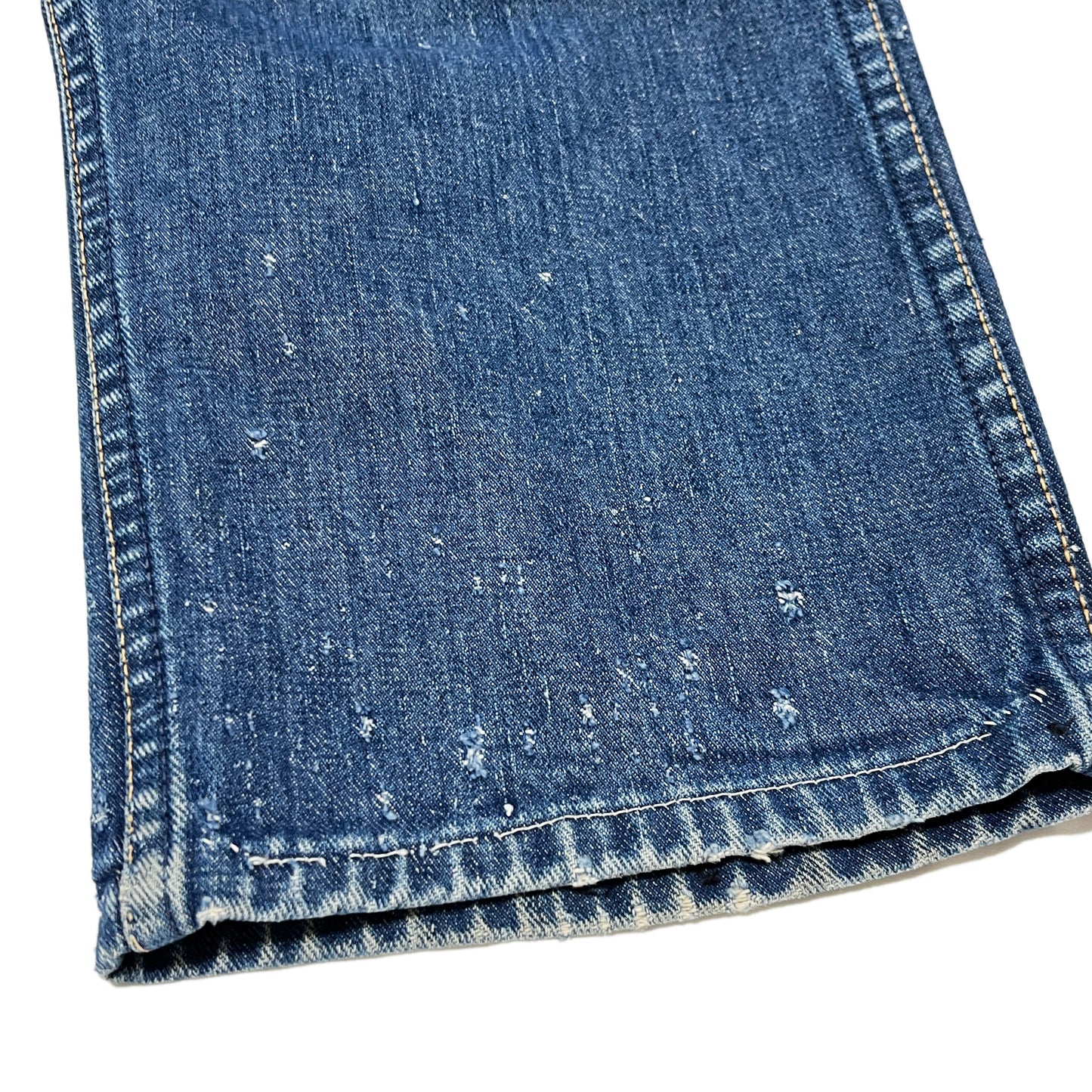 70s Wrangler 11MWZ Denim PT 良雰囲気 W31 L26 ディテール 素材の質感 白点