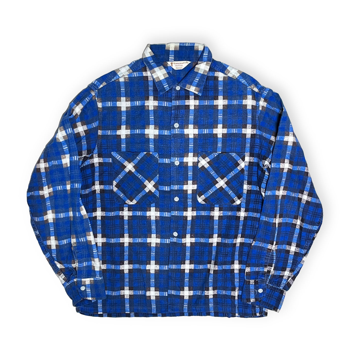 60's TOWN CRAFT PRINT Nel SH 好配色チェック Size (M)