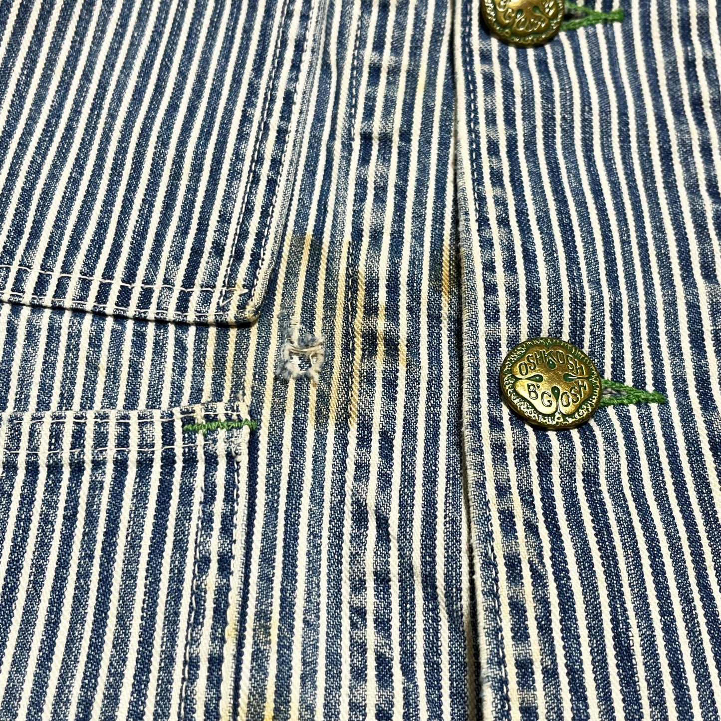 50's〜 OSH KOSH Engineer JKT Hickory Stripe Size (42)位