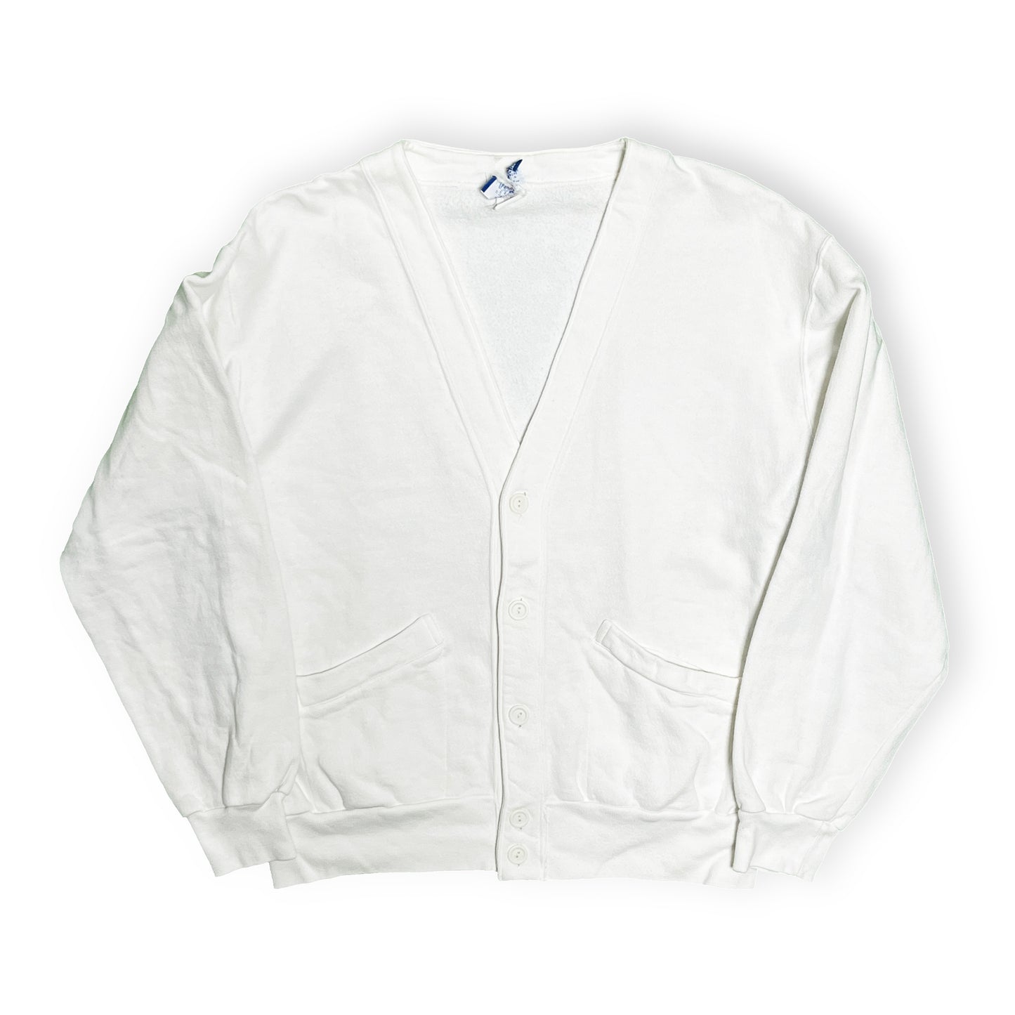 90's Champion 青刺繍タグ Sweat Cardigan ホワイト Size (XL)