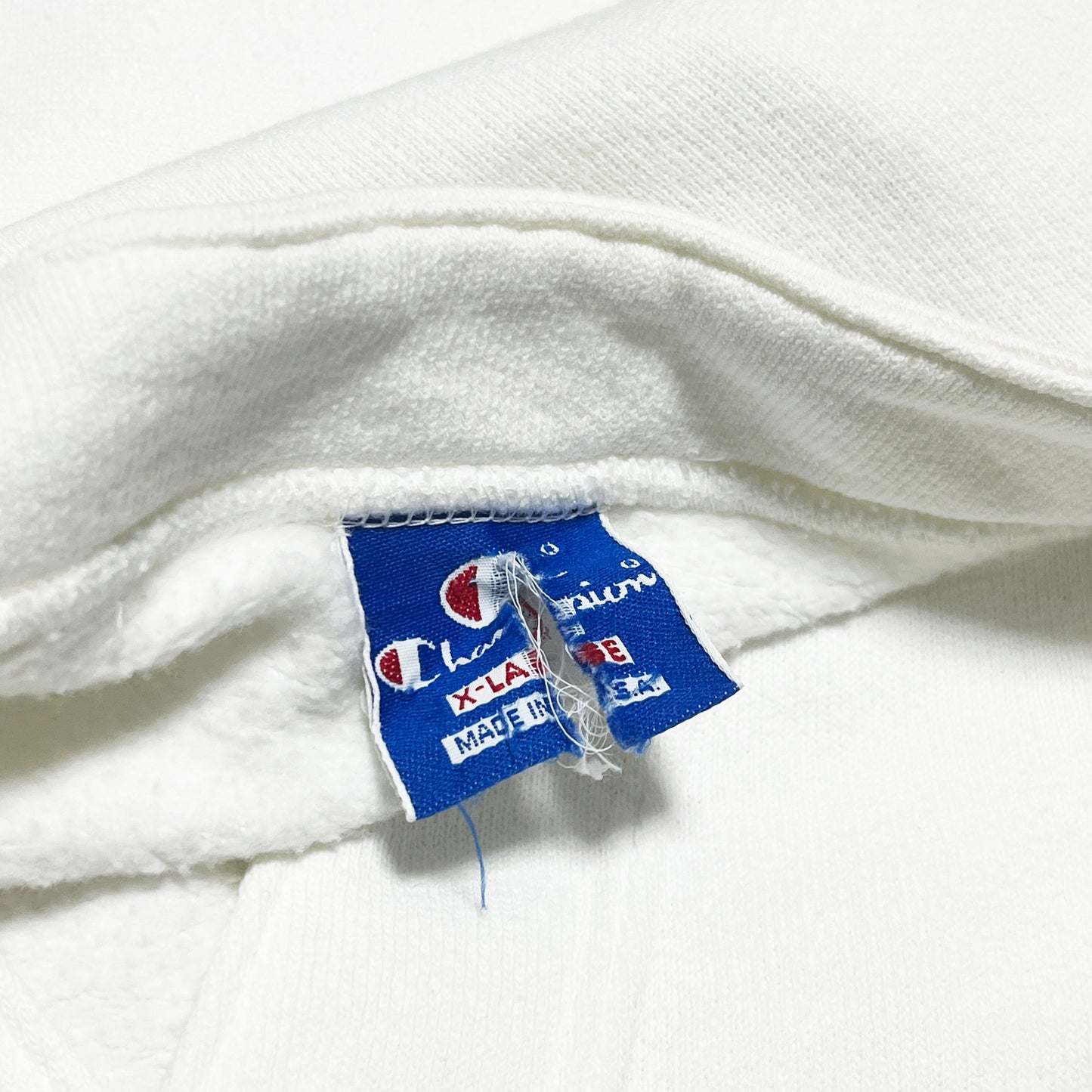 90's Champion 青刺繍タグ Sweat Cardigan ホワイト Size (XL)