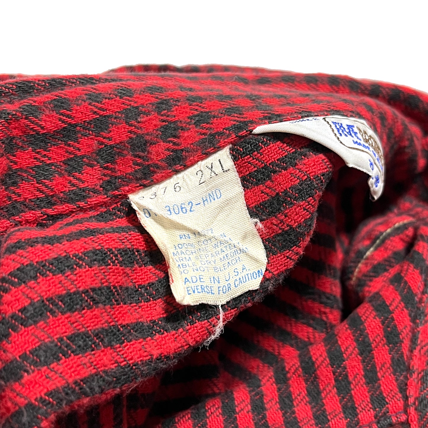 70s FIVEBROTHER Nel SH 千鳥格子 好配色チェック 2XL ディテール 1 袖口ボタン 袖口部分
