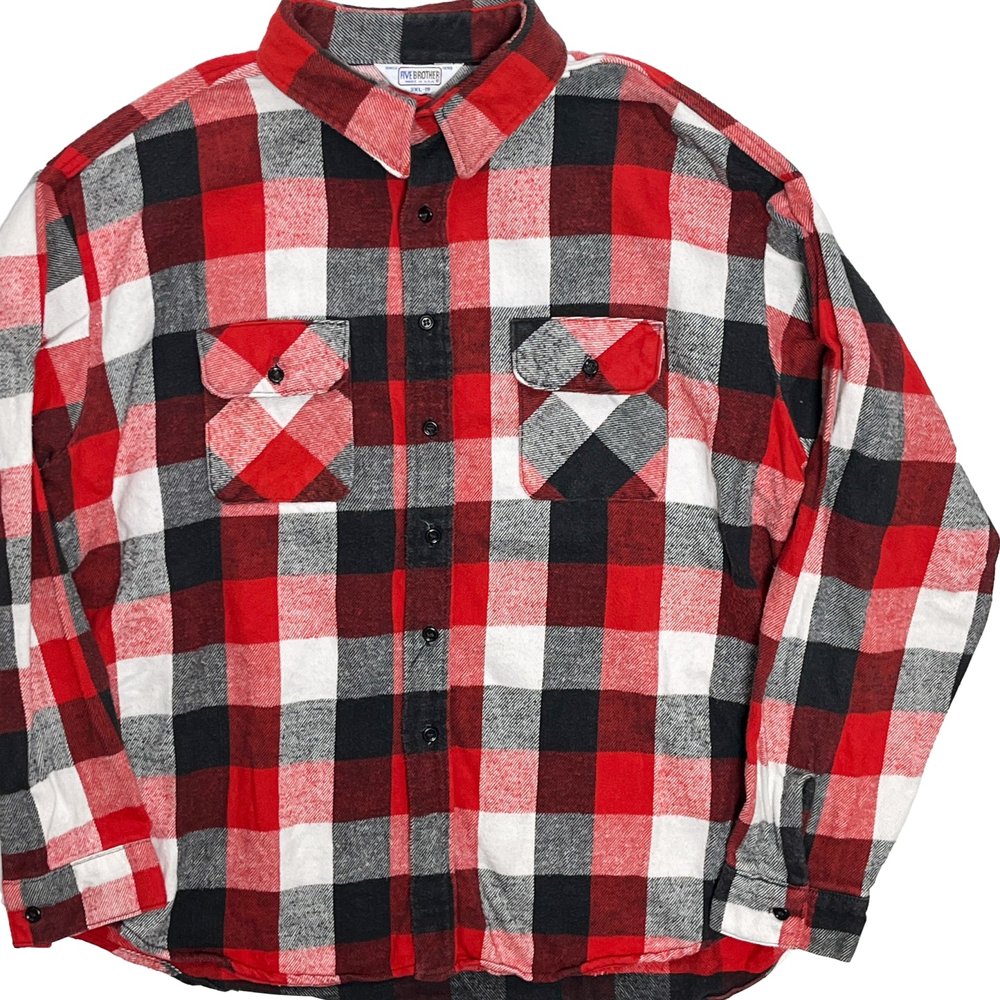 70's FIVEBROTHER Nel SH 好配色チェック Size (3XL) ビッグサイズ！