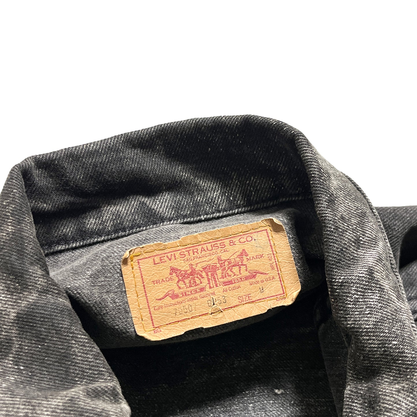80's〜 Levi's 70507 Black Chemical Denim JKT Size (M)