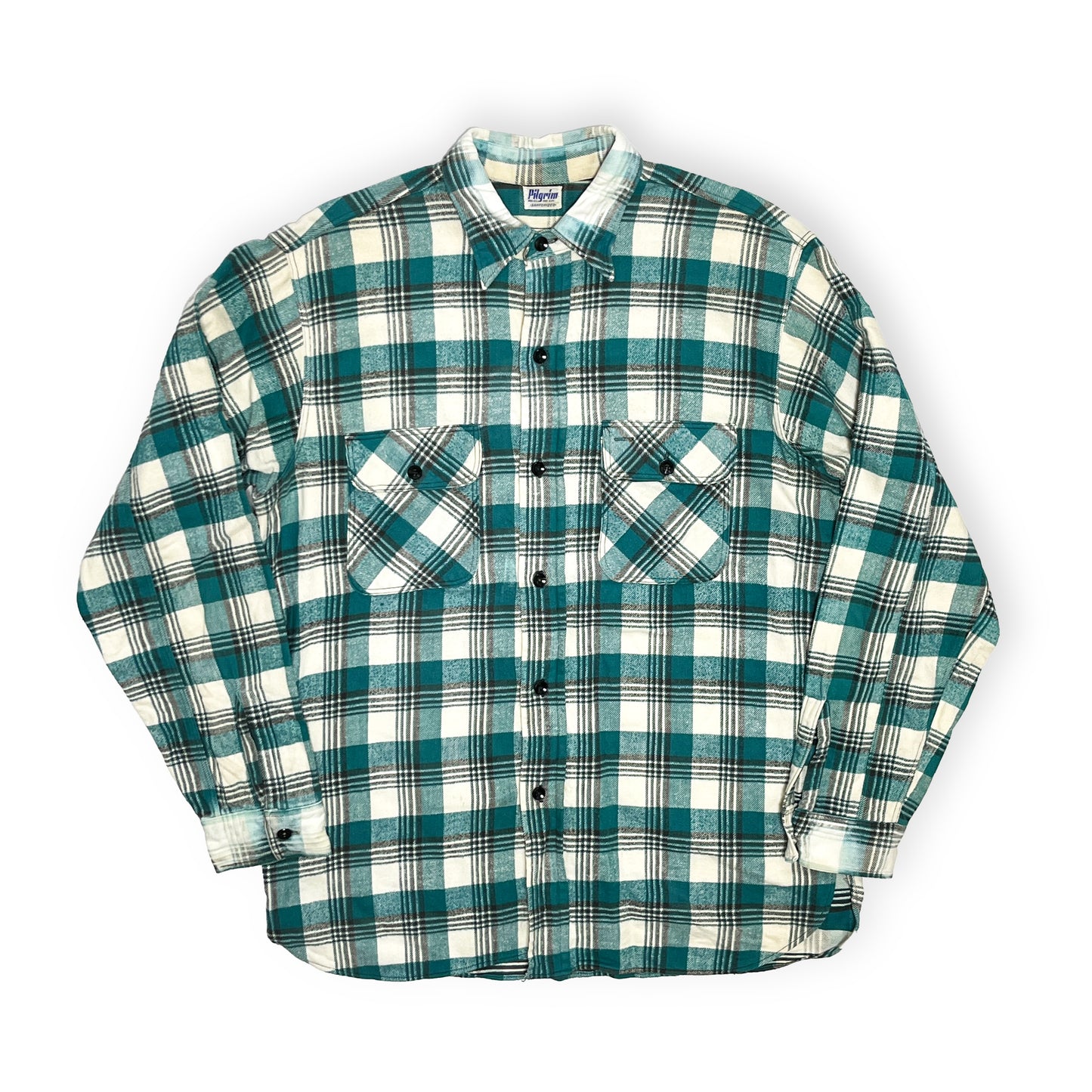 50's Pilgrim Nel SH マチ付き 極上配色パターン Size (XL)位 ビッグサイズ！