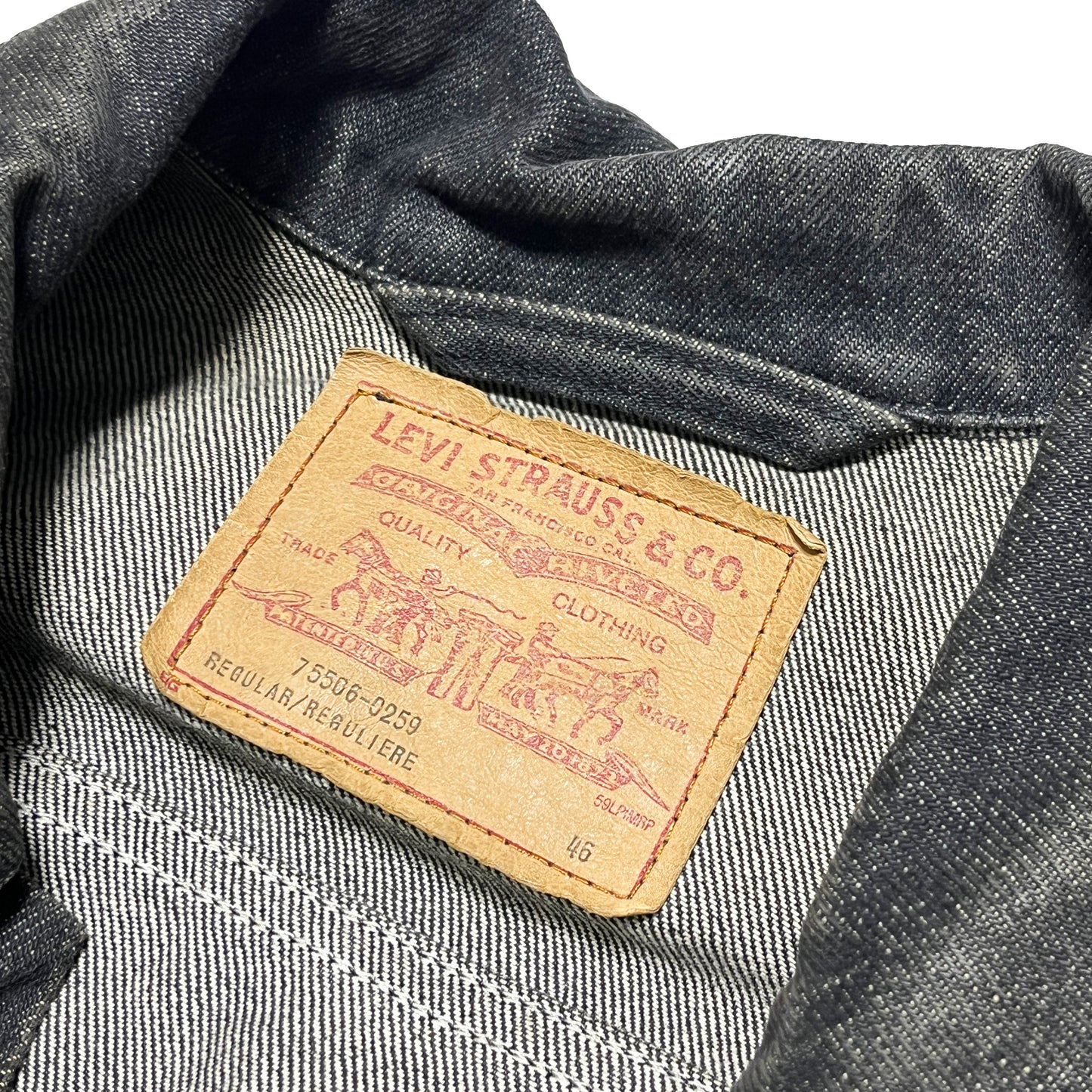 80's〜 Levi's 75506 Black Denim JKT Size (46) カナダ製
