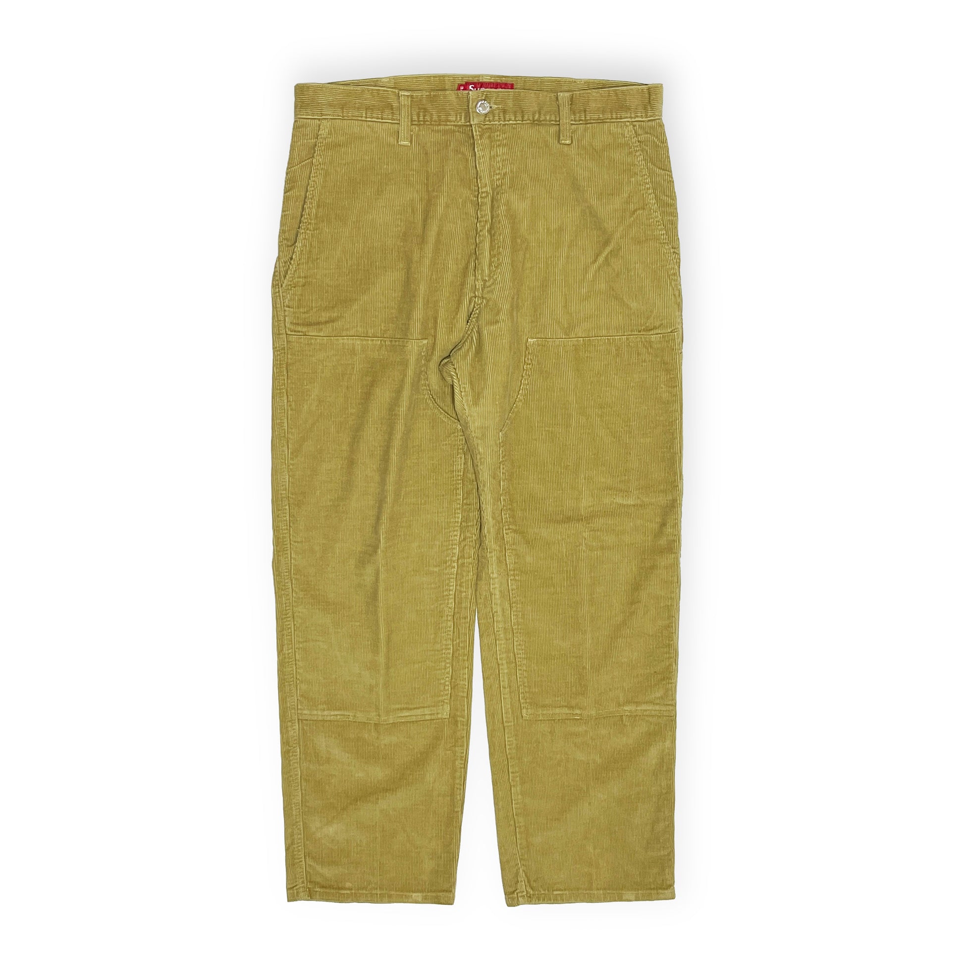 00s Old Supreme W-Knee Cords PT Carhartt サンプリング W34 L30 ディテール 腰口 ボタン 金属製ジッパー