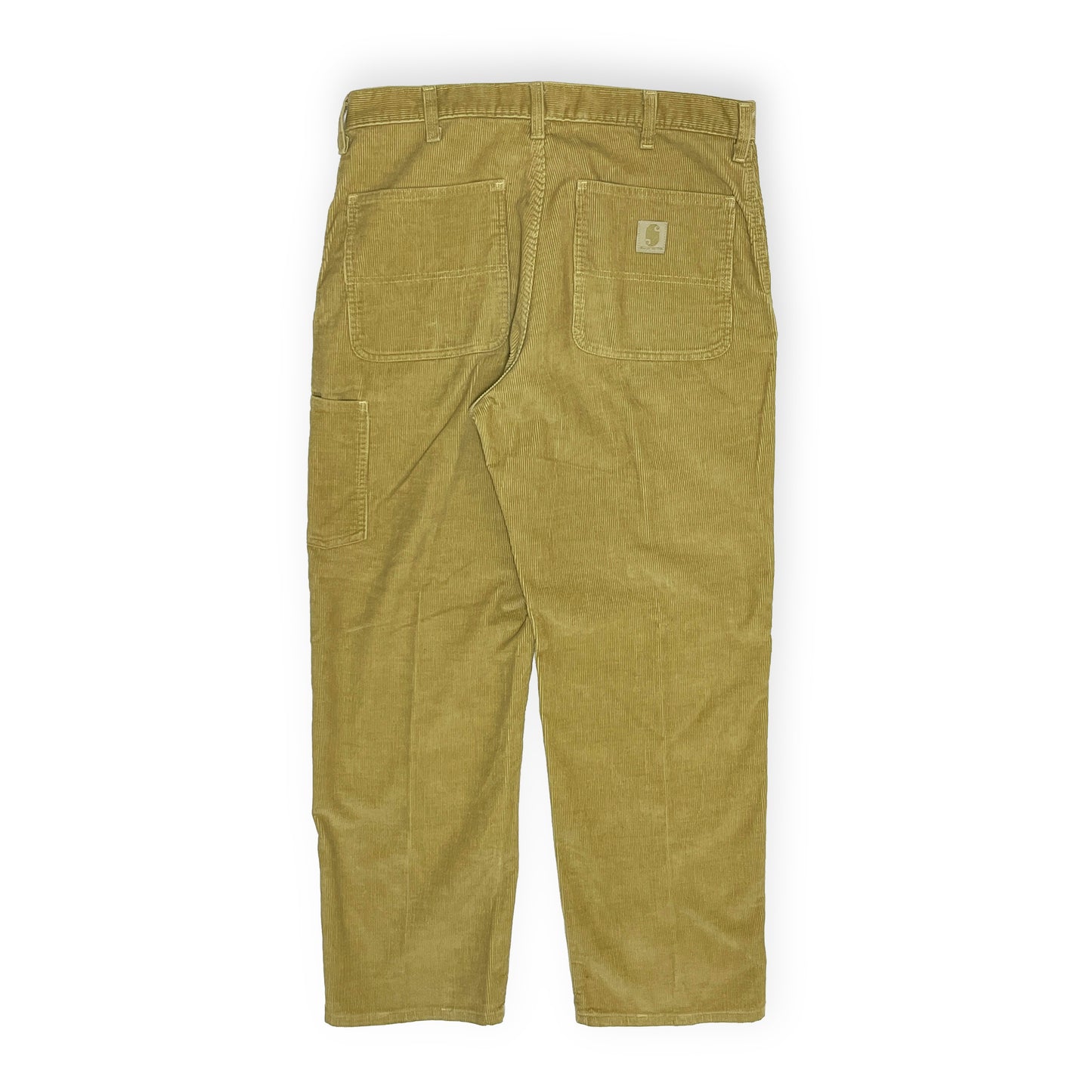 00s Old Supreme W-Knee Cords PT Carhartt サンプリング W34 L30 ディテール 1 裾の裏地 縫い目