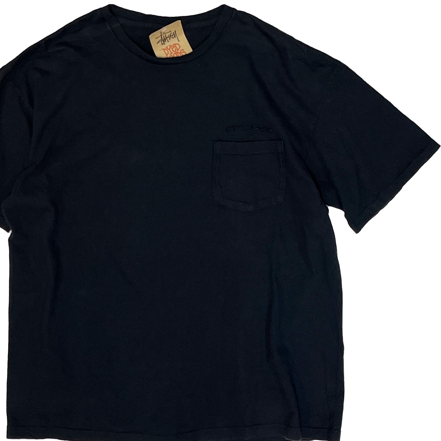 90's Old Stussy Pocket T Black Size (L) Deadstock