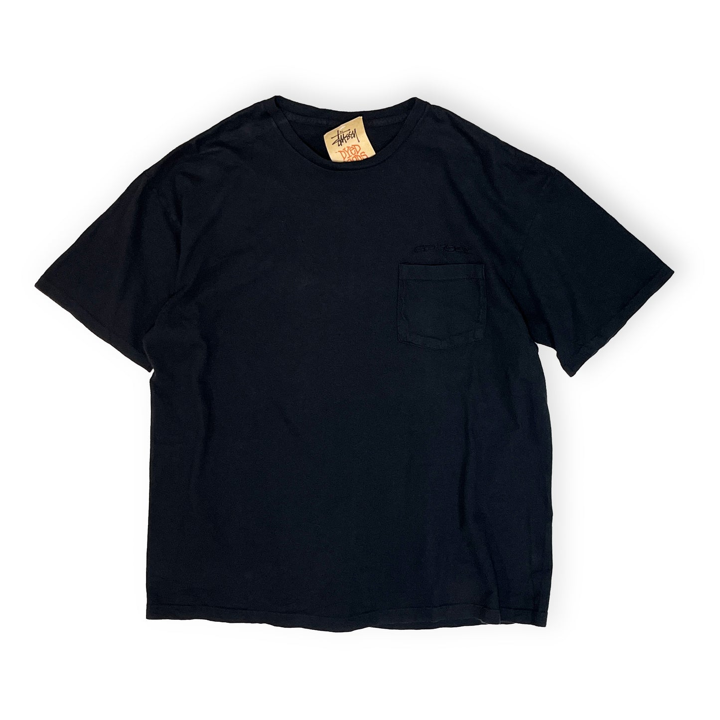 90's Old Stussy Pocket T Black Size (L) Deadstock