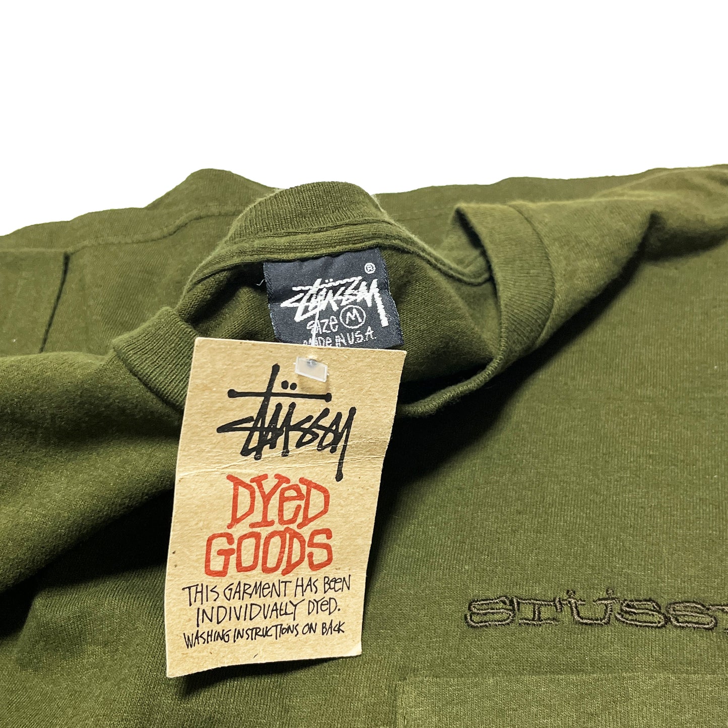 90's Old Stussy Pocket T Olive Size (M) Deadstock