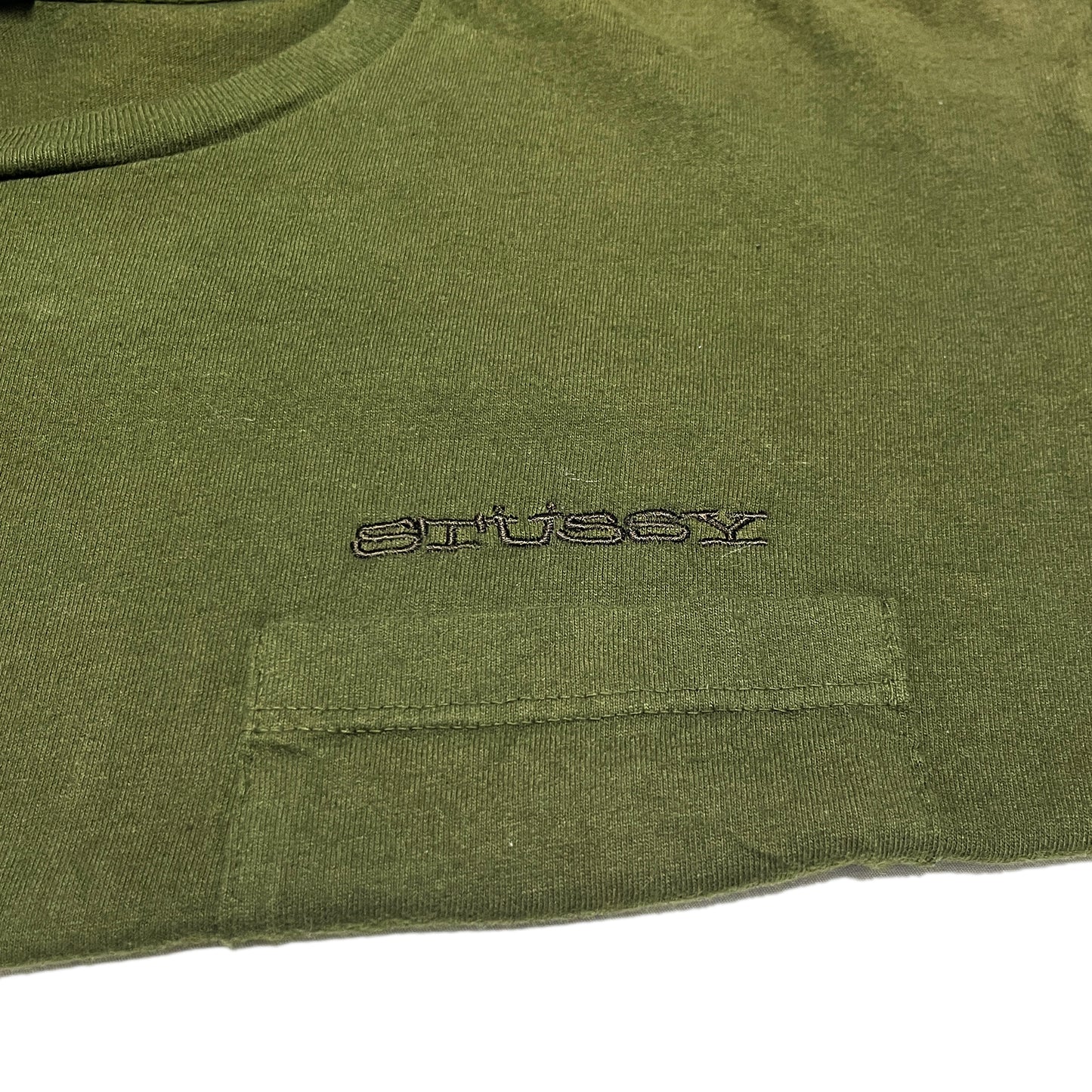 90's Old Stussy Pocket T Olive Size (M) Deadstock