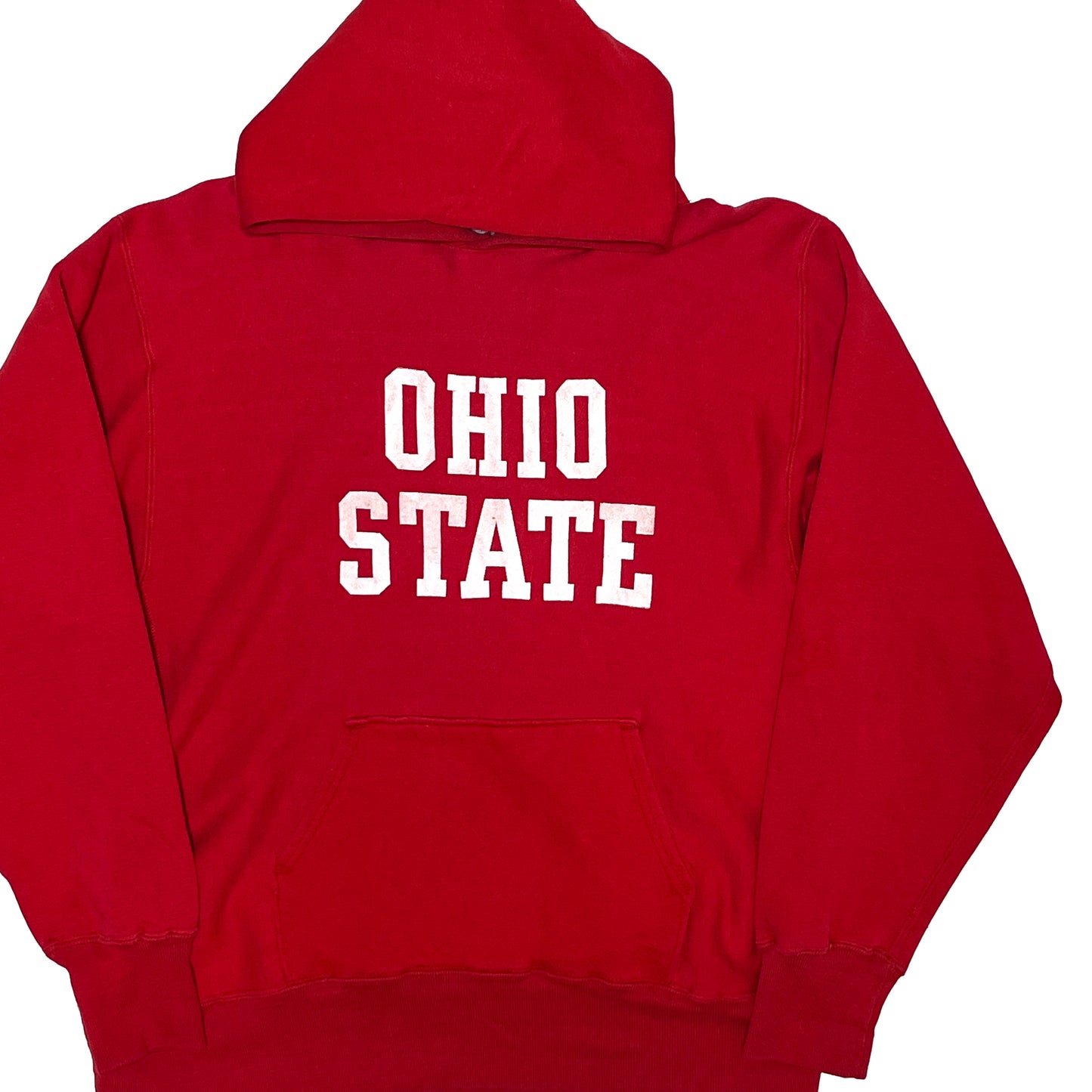 70's Champion 単色タグ R/W Parka "OHIO STATE" Flocky Print Size (L)