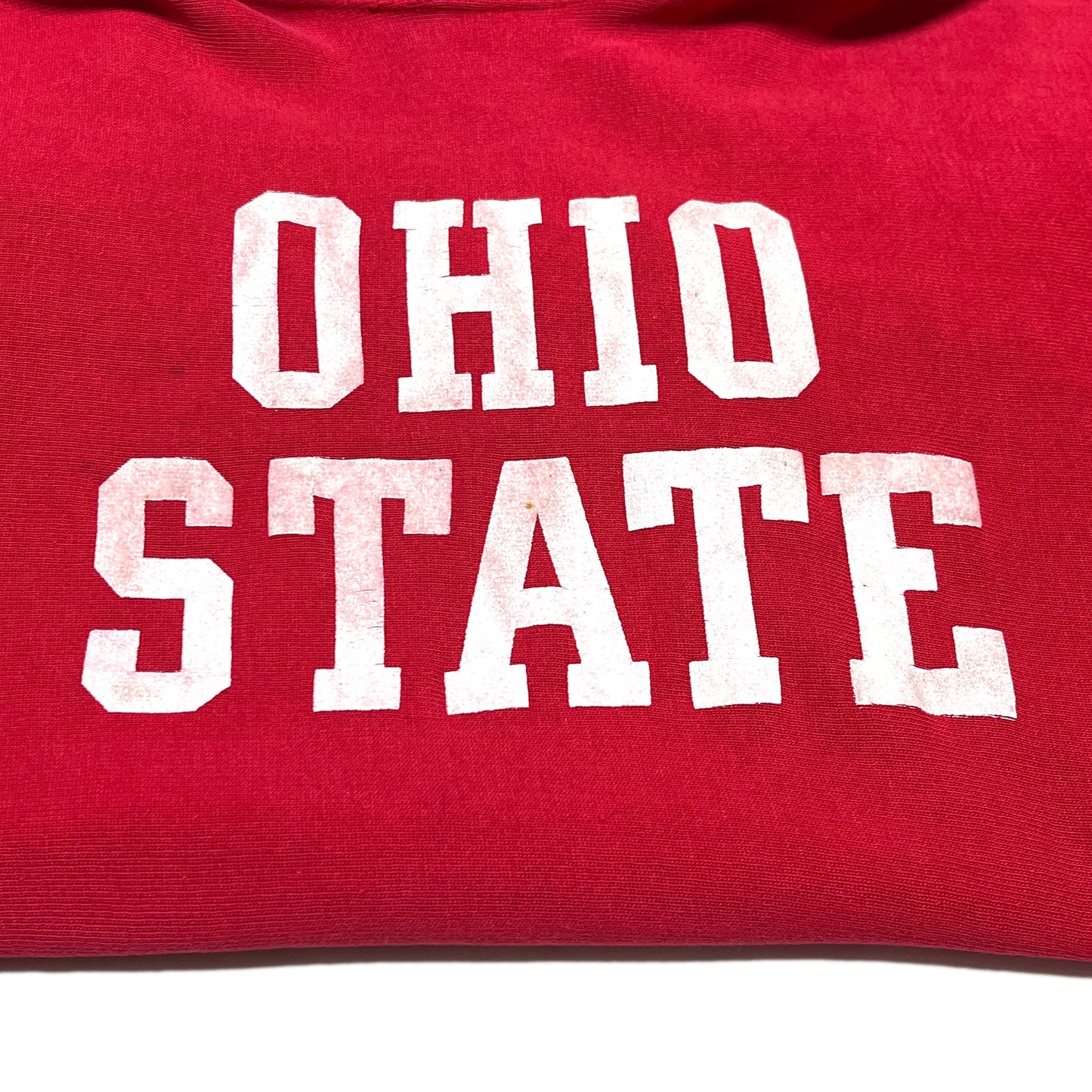 70's Champion 単色タグ R/W Parka "OHIO STATE" Flocky Print Size (L)