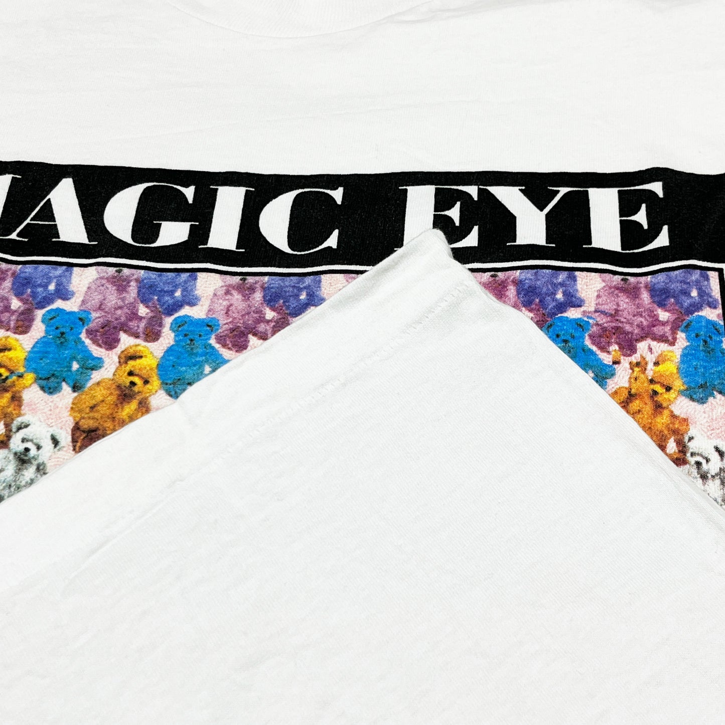 90's MAGIC EYE T "Teddy bear" Size (L)