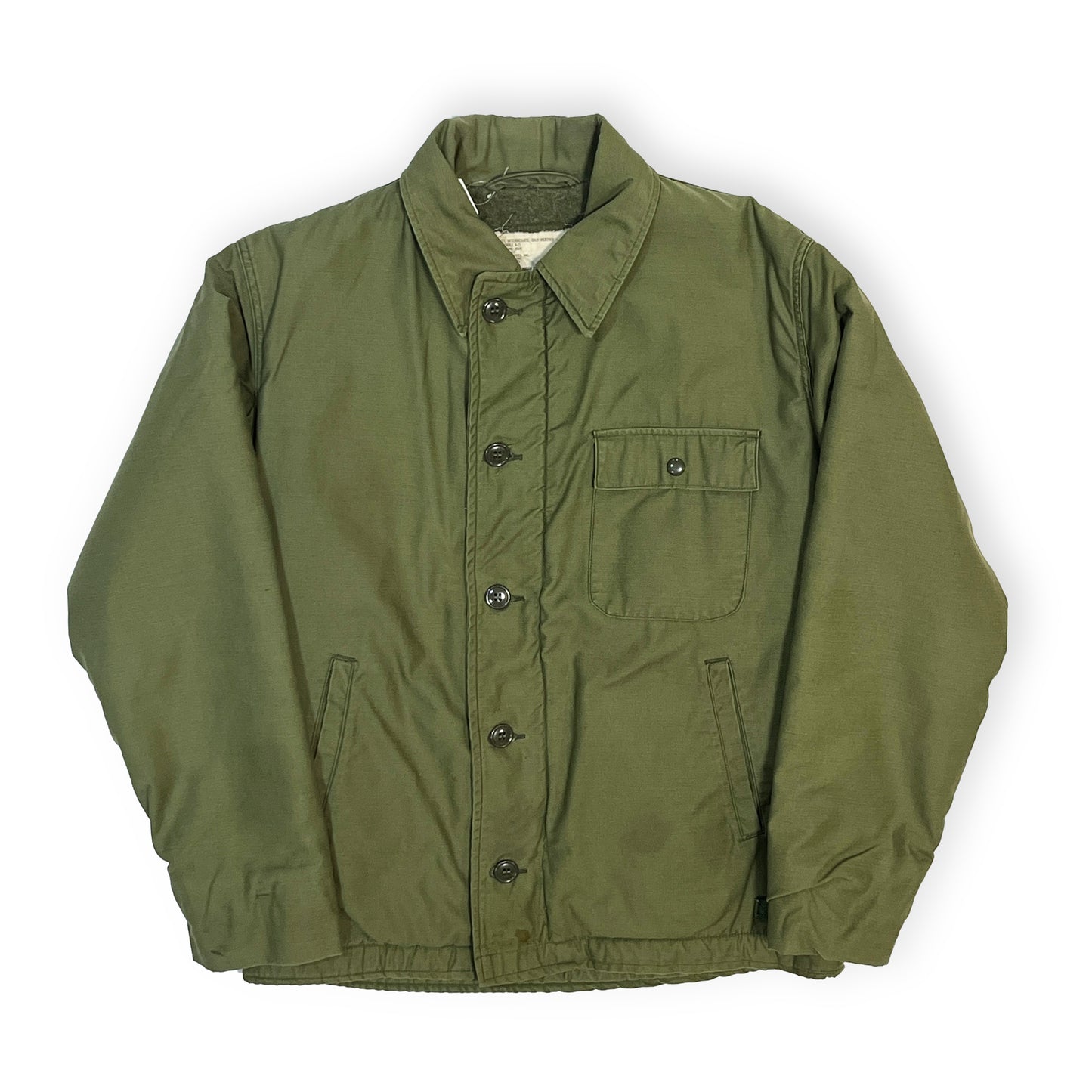 70's U.S.NAVY A-2 Deck JKT "SIERRA 209" ステンシル入り Size (M)